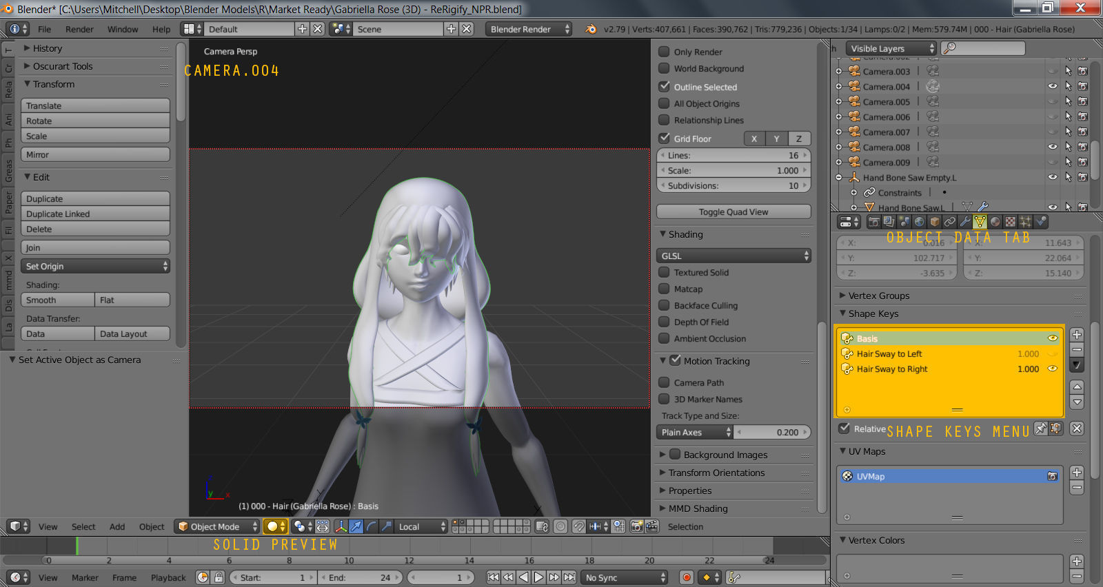 PBR Character Model-Gabriella Rose -Original Character- Low-poly 3D model_16