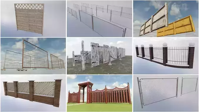 Fence Collection brick with two iron balls