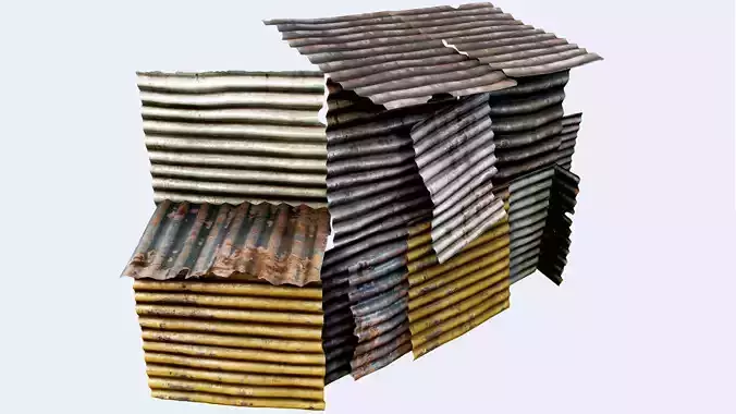 Salvage Metal Collection PBR Low-poly 3D model