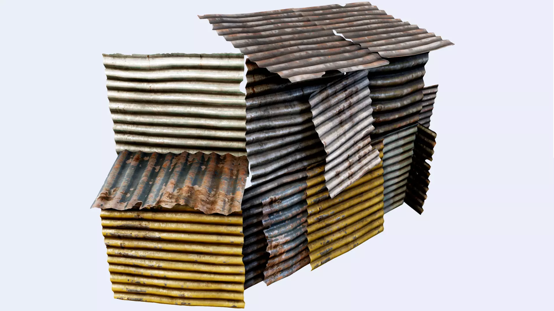 Salvage Metal Collection PBR Low-poly 3D model_0