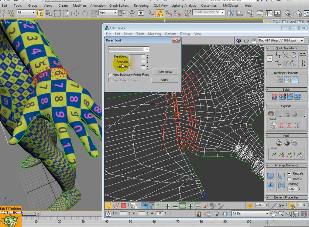 3dsmax 2014 Unwrap Pelt Spline Unfold V 36 MP4 3D model_25
