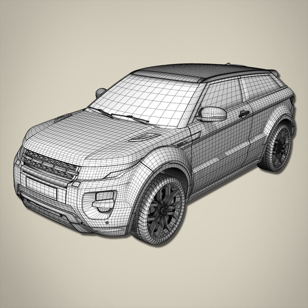 Suv car 3D model_8
