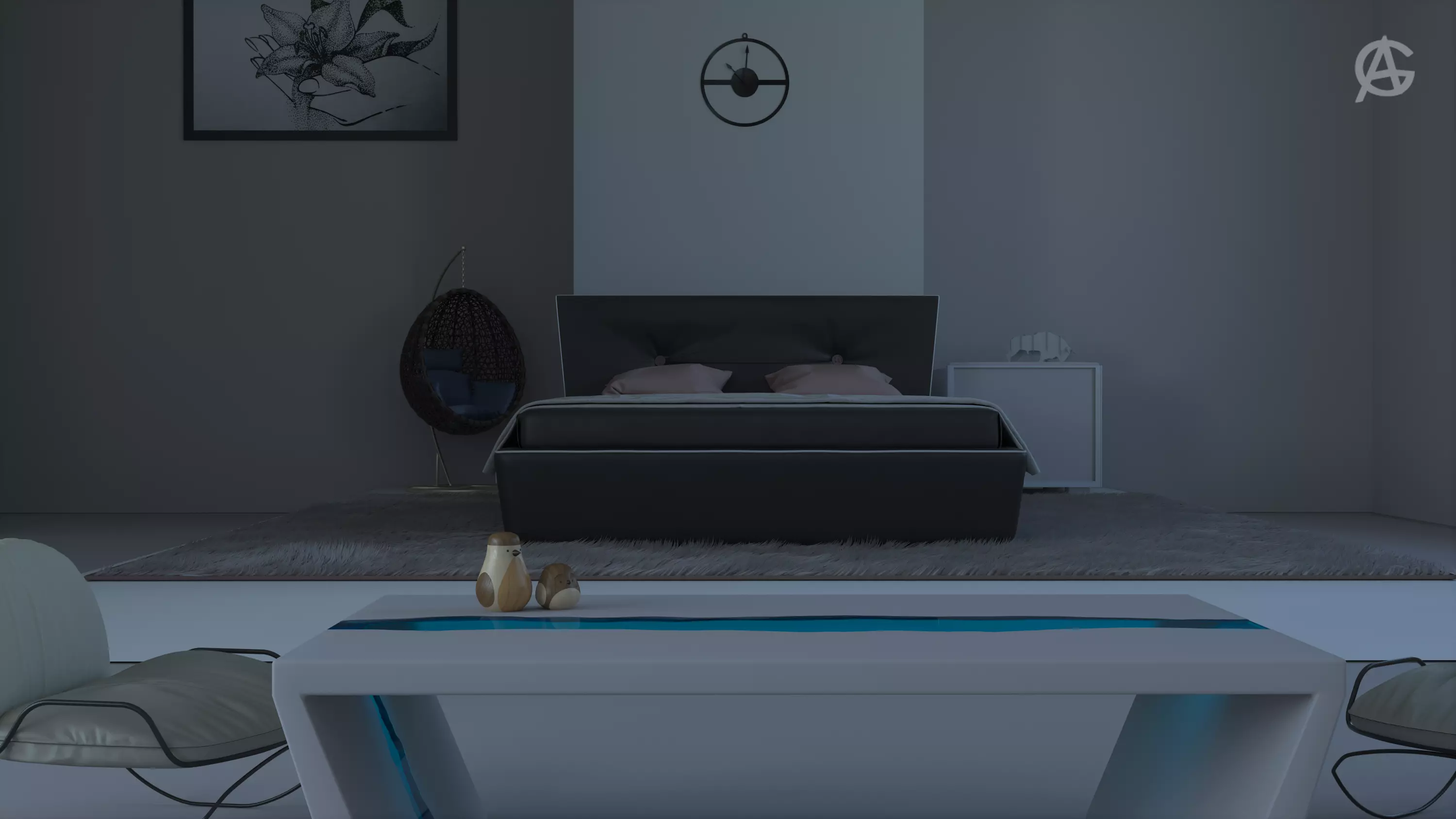 Dollhouse house with roof 3D print model_0