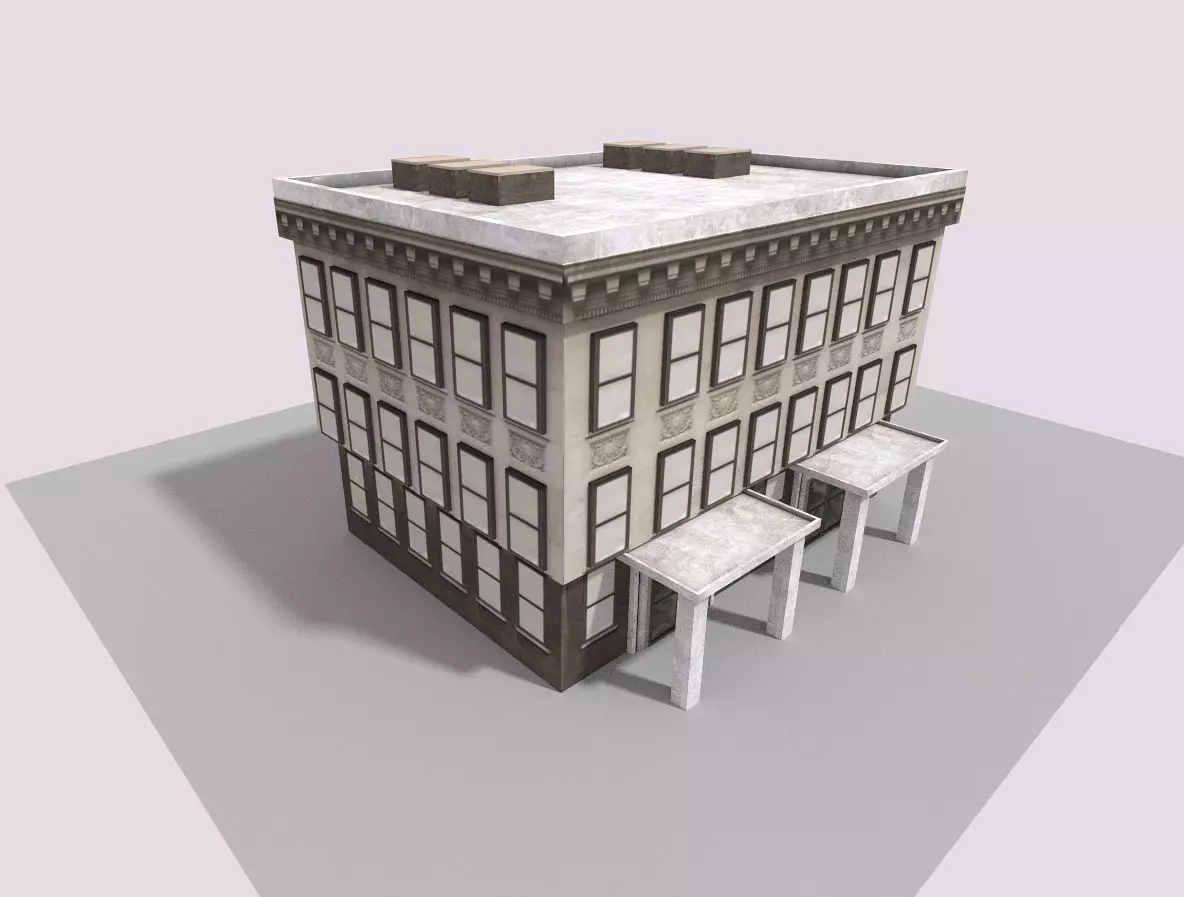 house town Free low-poly 3D model