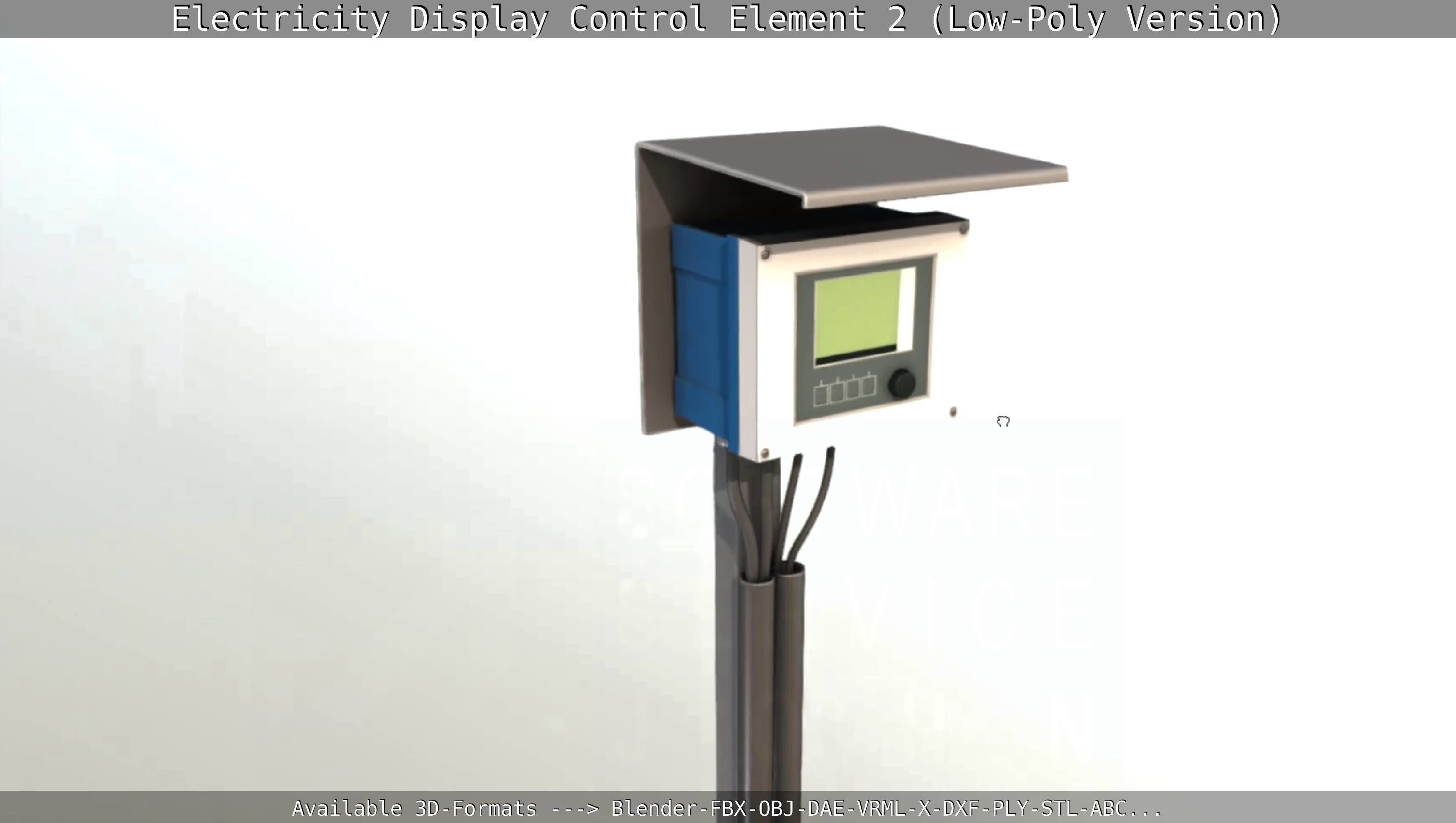 Electricity Display Control Element 2 Low-Poly Version  Low-poly 3D model_127