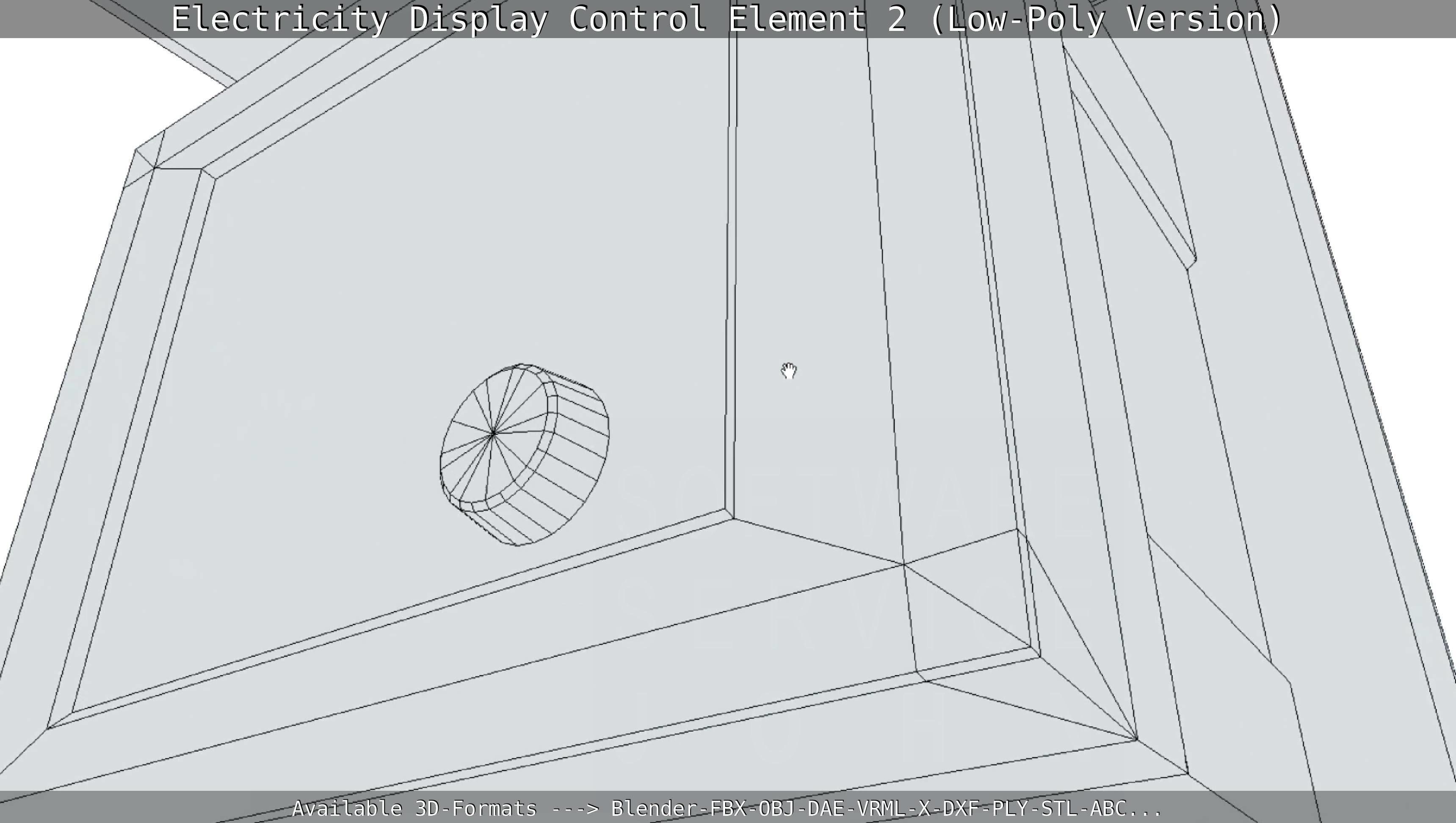 Electricity Display Control Element 2 Low-Poly Version  Low-poly 3D model_108