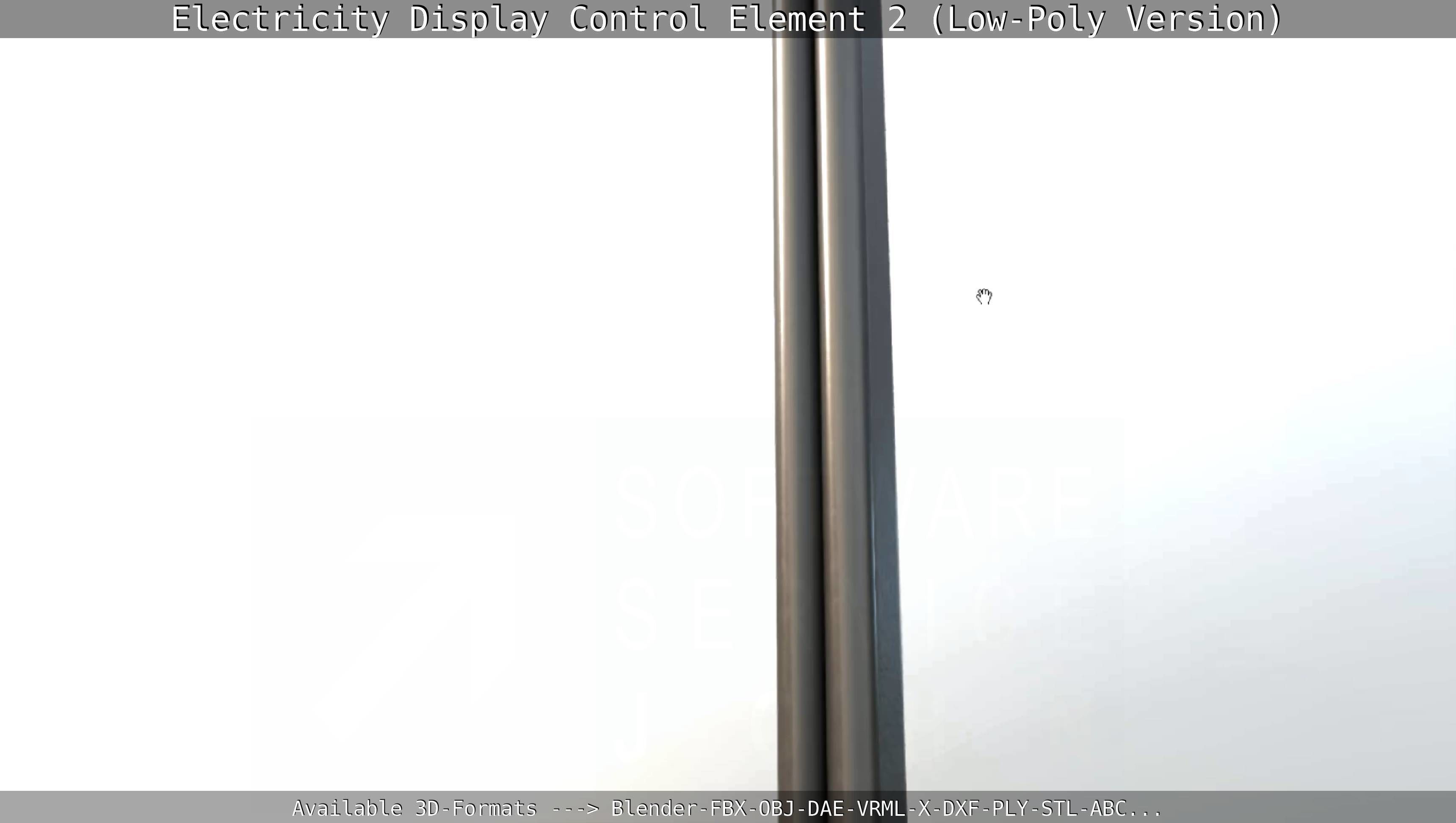 Electricity Display Control Element 2 Low-Poly Version  Low-poly 3D model_21