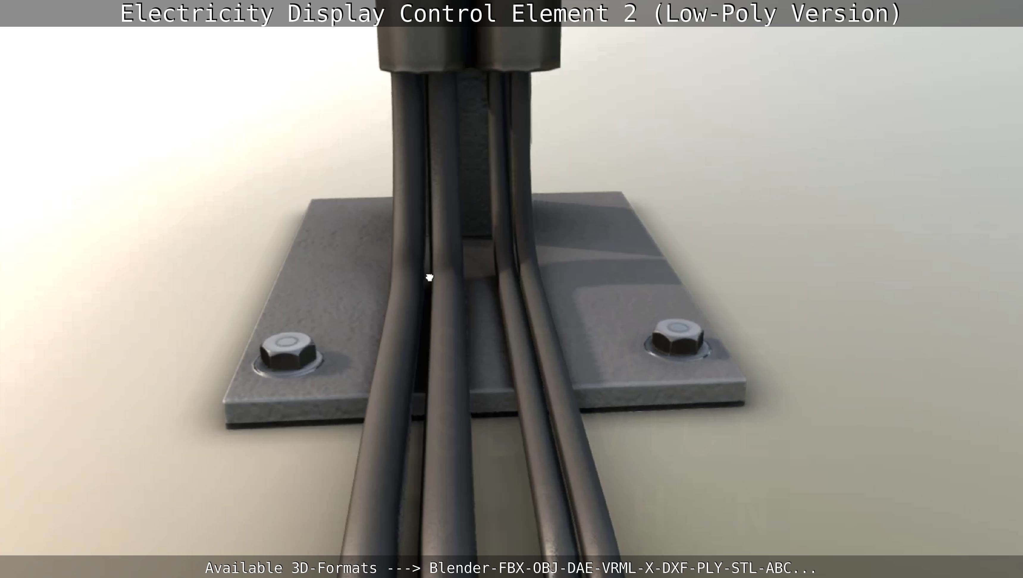 Electricity Display Control Element 2 Low-Poly Version  Low-poly 3D model_36