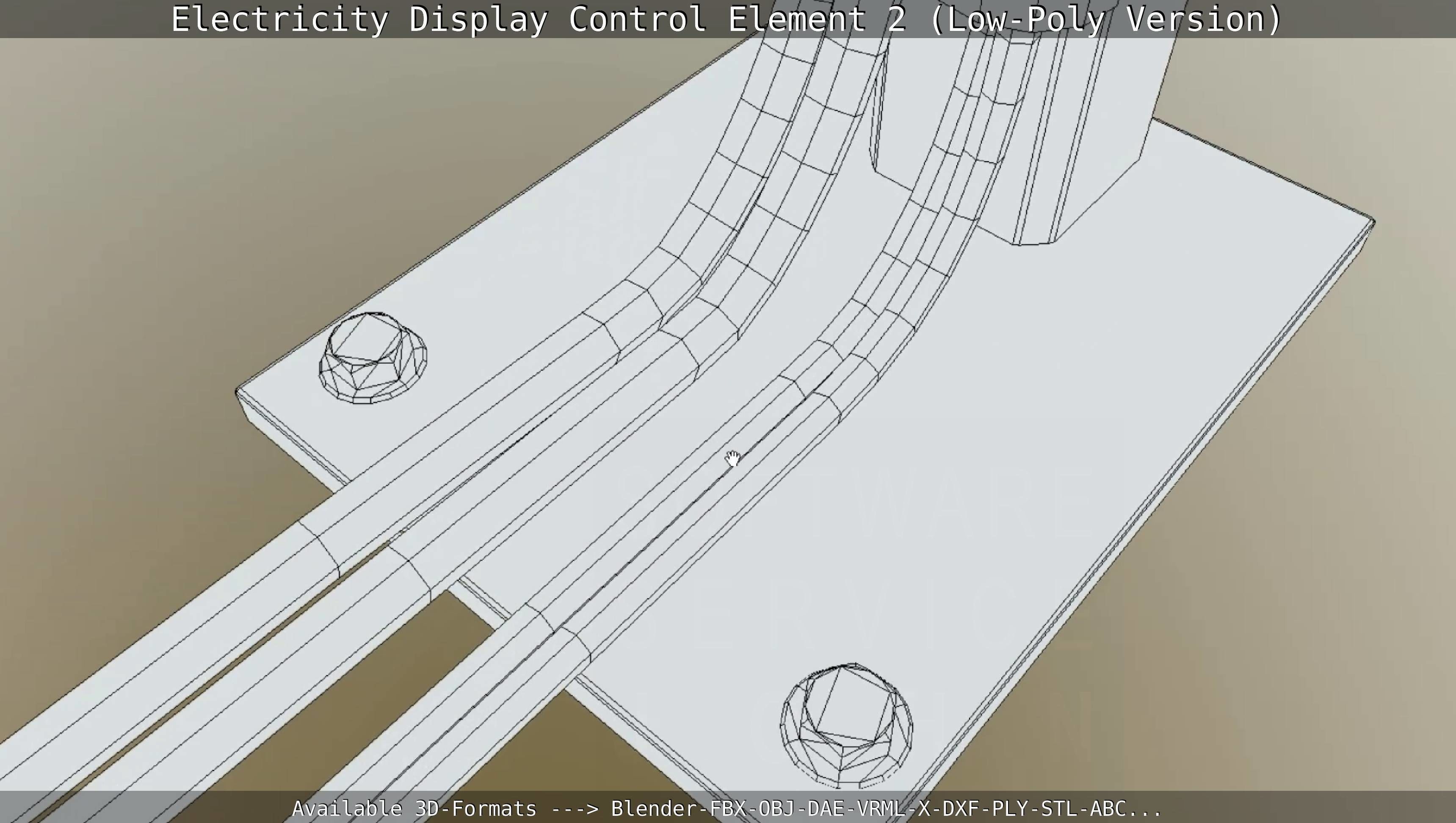 Electricity Display Control Element 2 Low-Poly Version  Low-poly 3D model_125