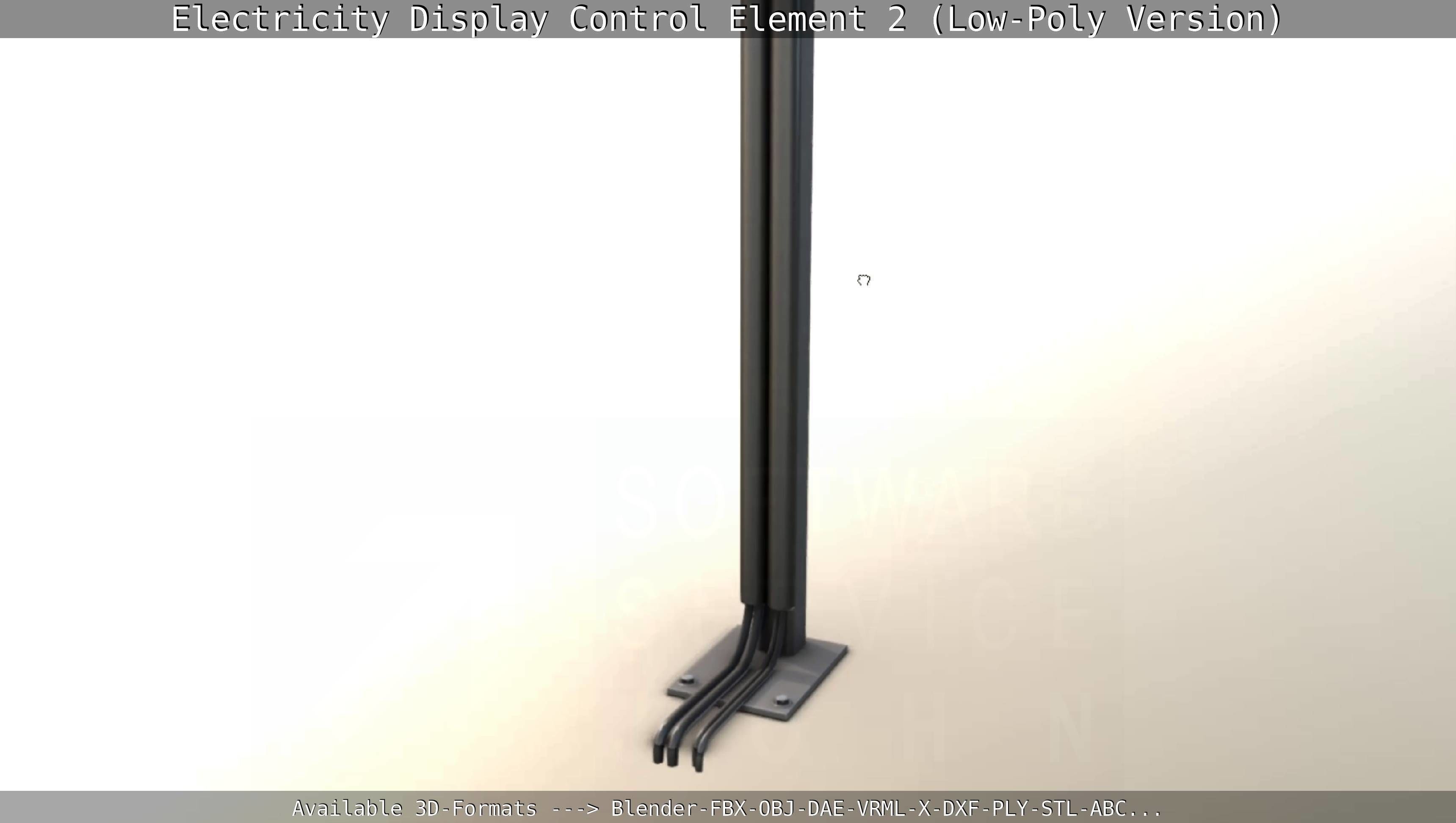 Electricity Display Control Element 2 Low-Poly Version  Low-poly 3D model_41