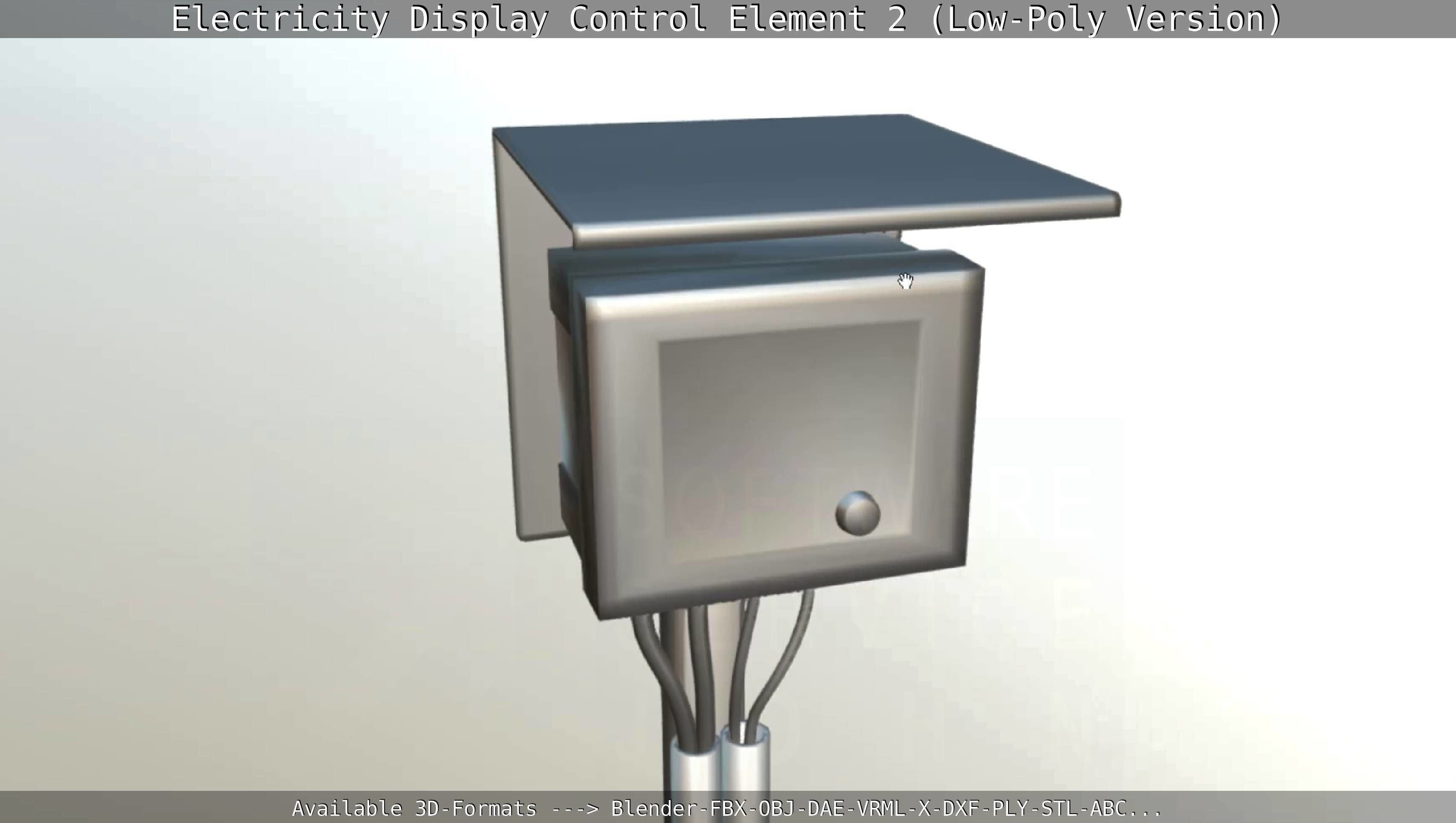 Electricity Display Control Element 2 Low-Poly Version  Low-poly 3D model_89