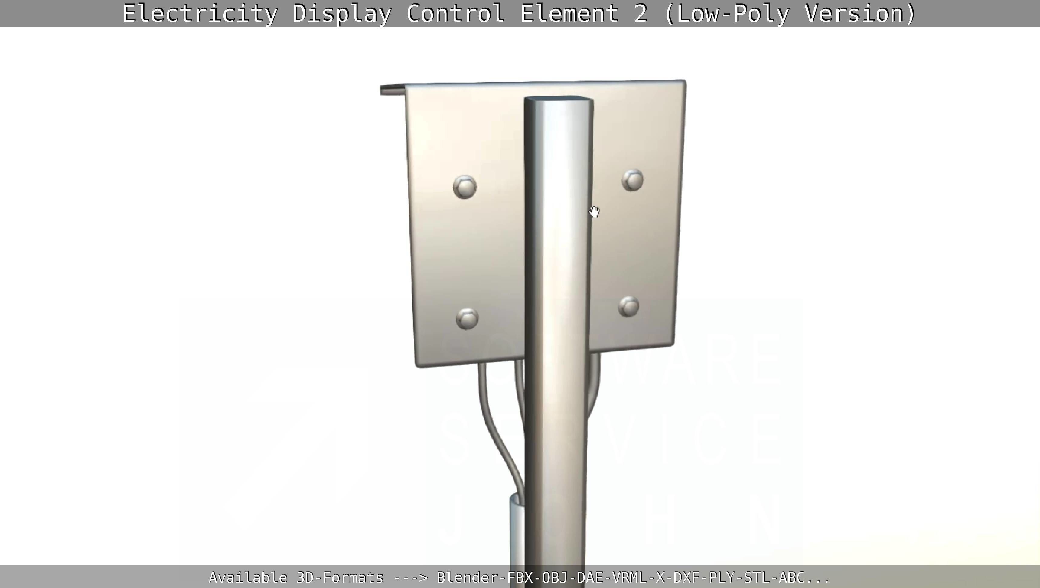 Electricity Display Control Element 2 Low-Poly Version  Low-poly 3D model_80