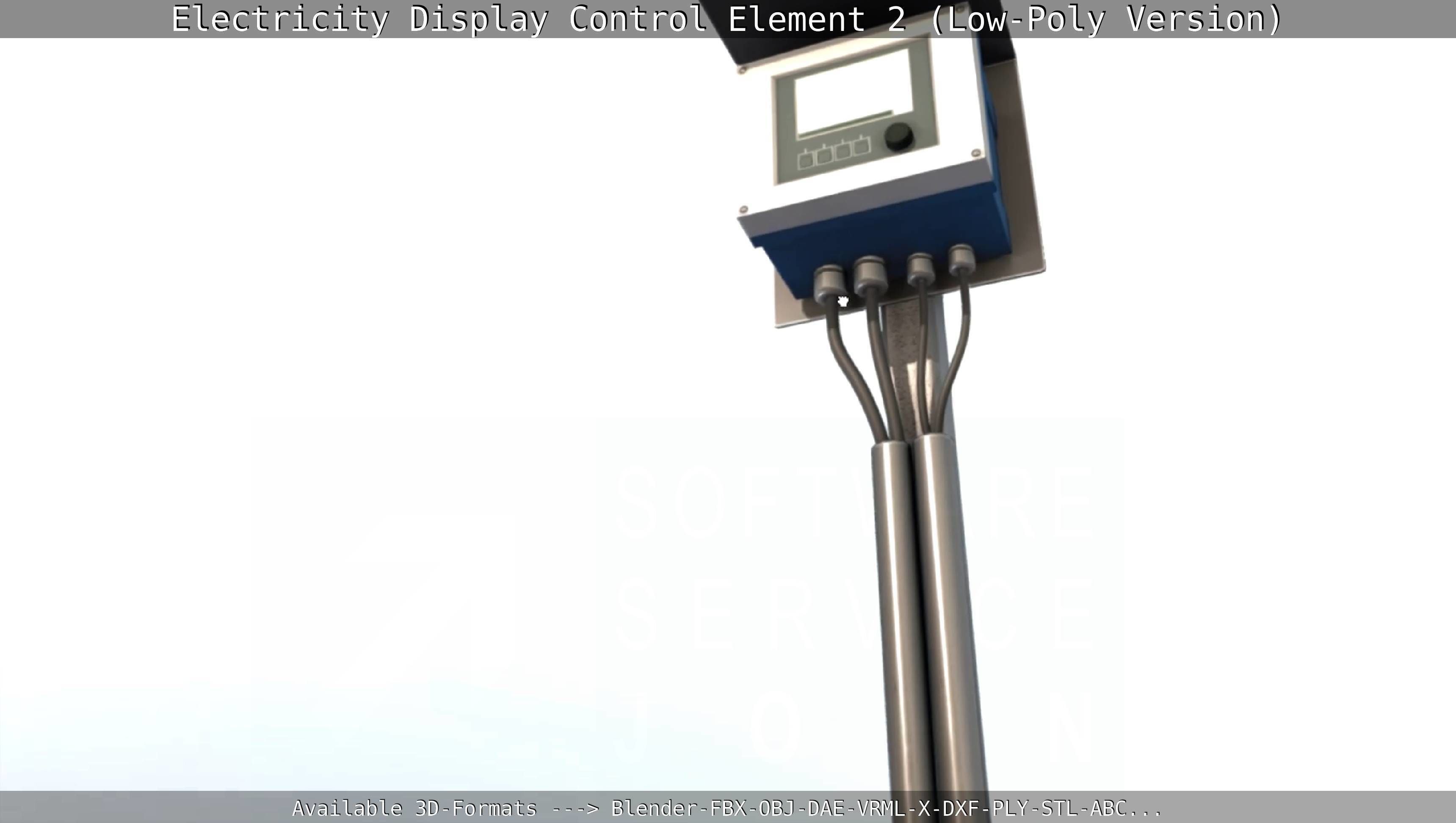 Electricity Display Control Element 2 Low-Poly Version  Low-poly 3D model_40