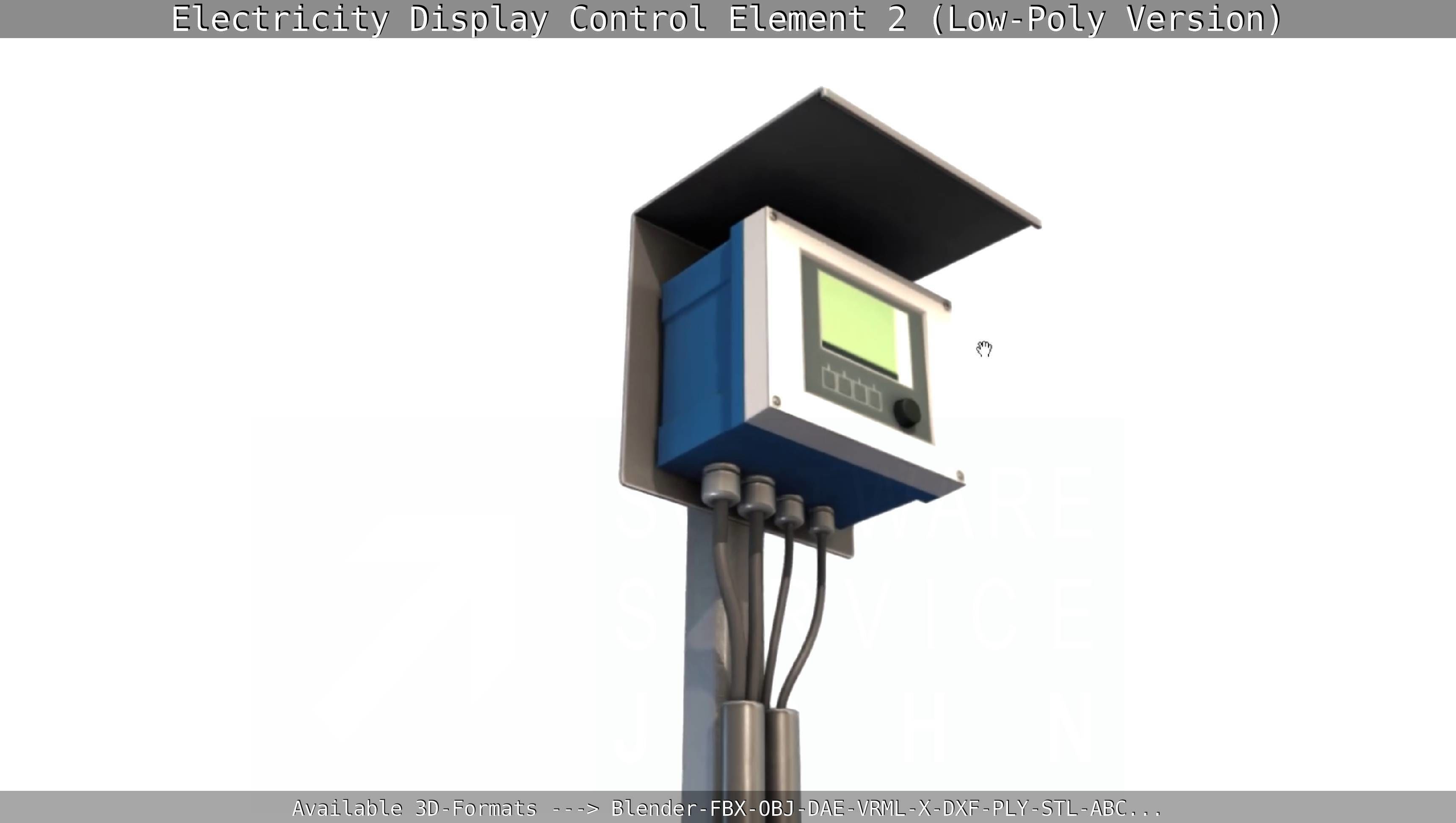 Electricity Display Control Element 2 Low-Poly Version  Low-poly 3D model_129