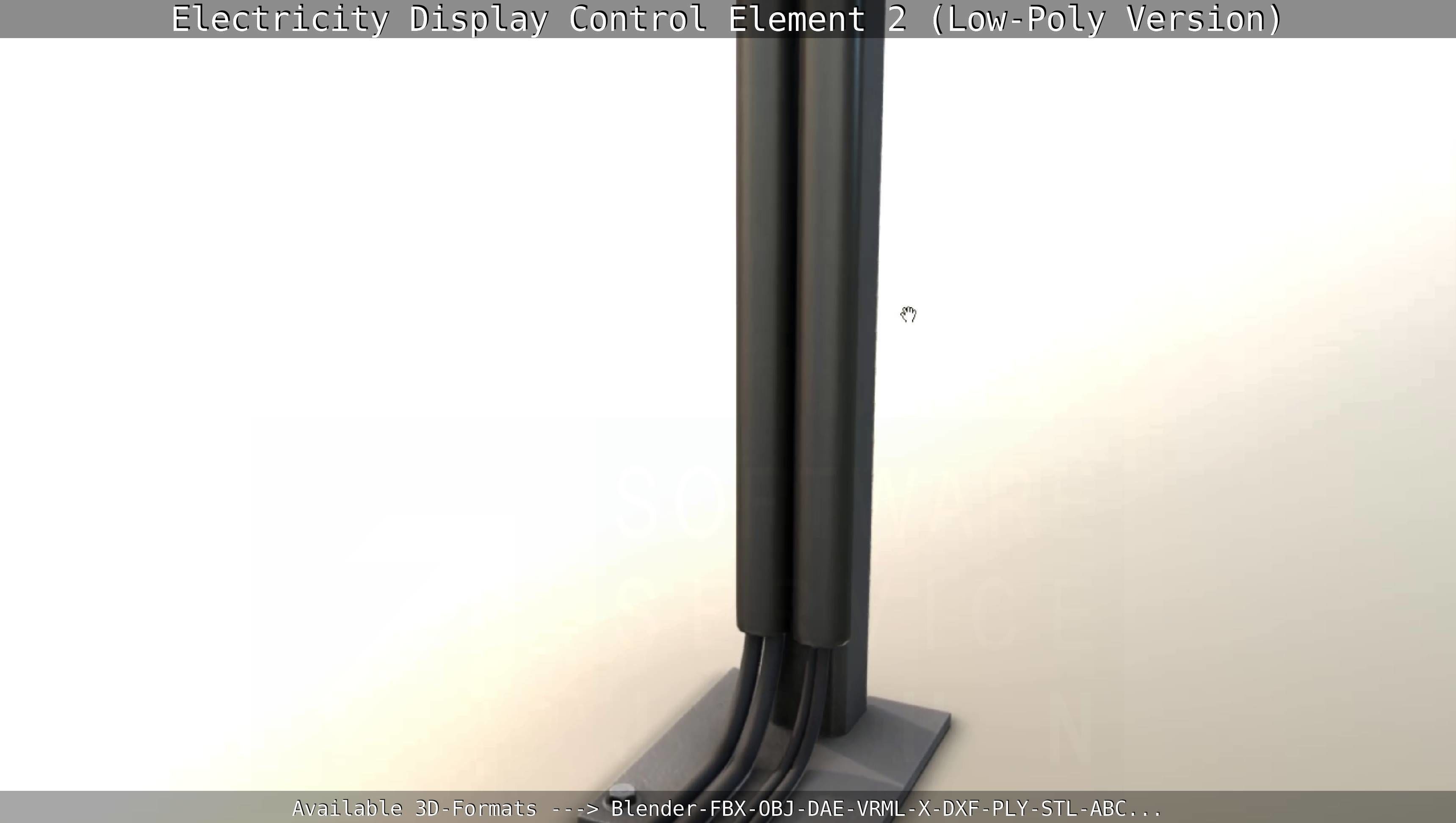 Electricity Display Control Element 2 Low-Poly Version  Low-poly 3D model_32