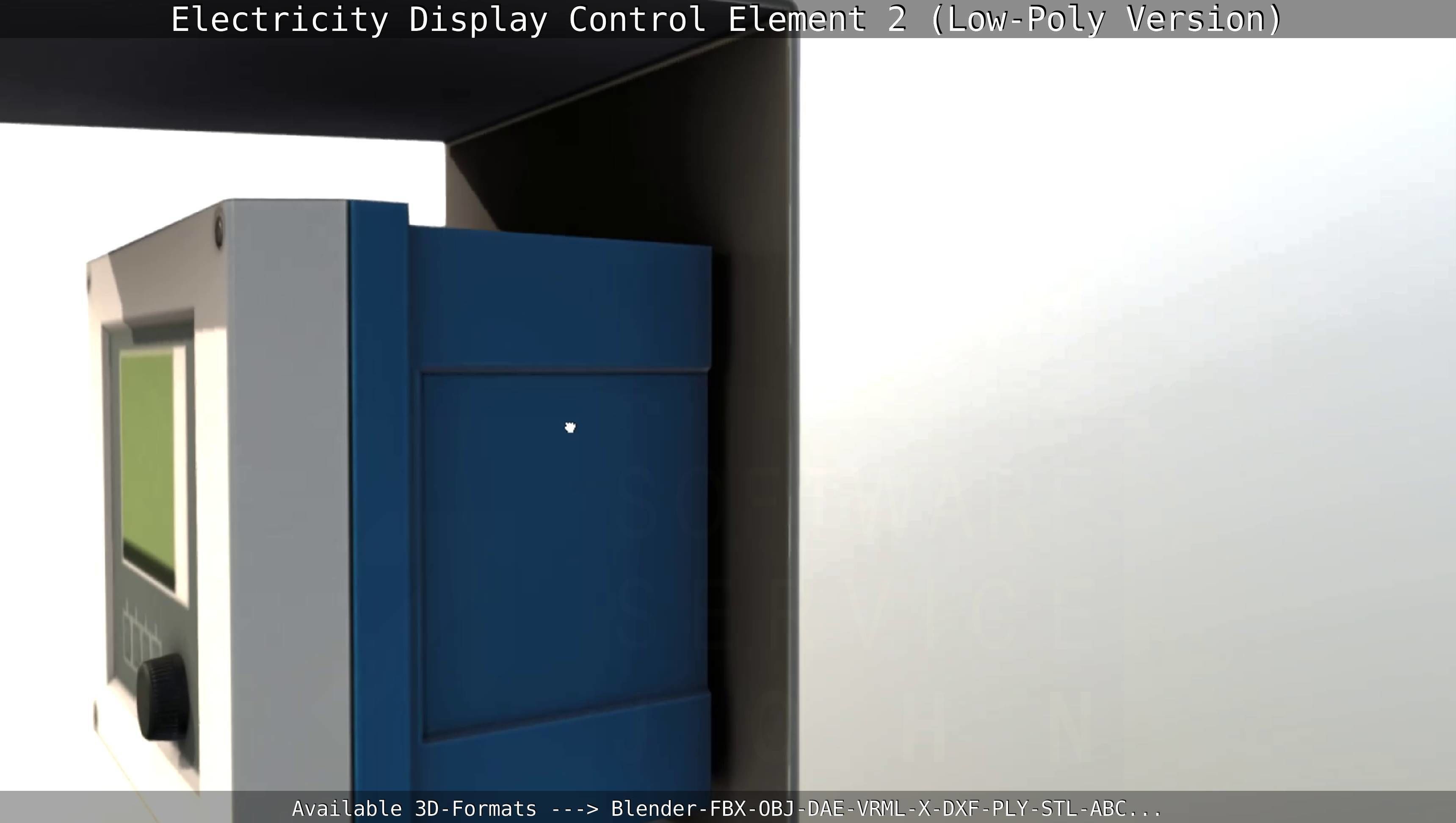 Electricity Display Control Element 2 Low-Poly Version  Low-poly 3D model_13