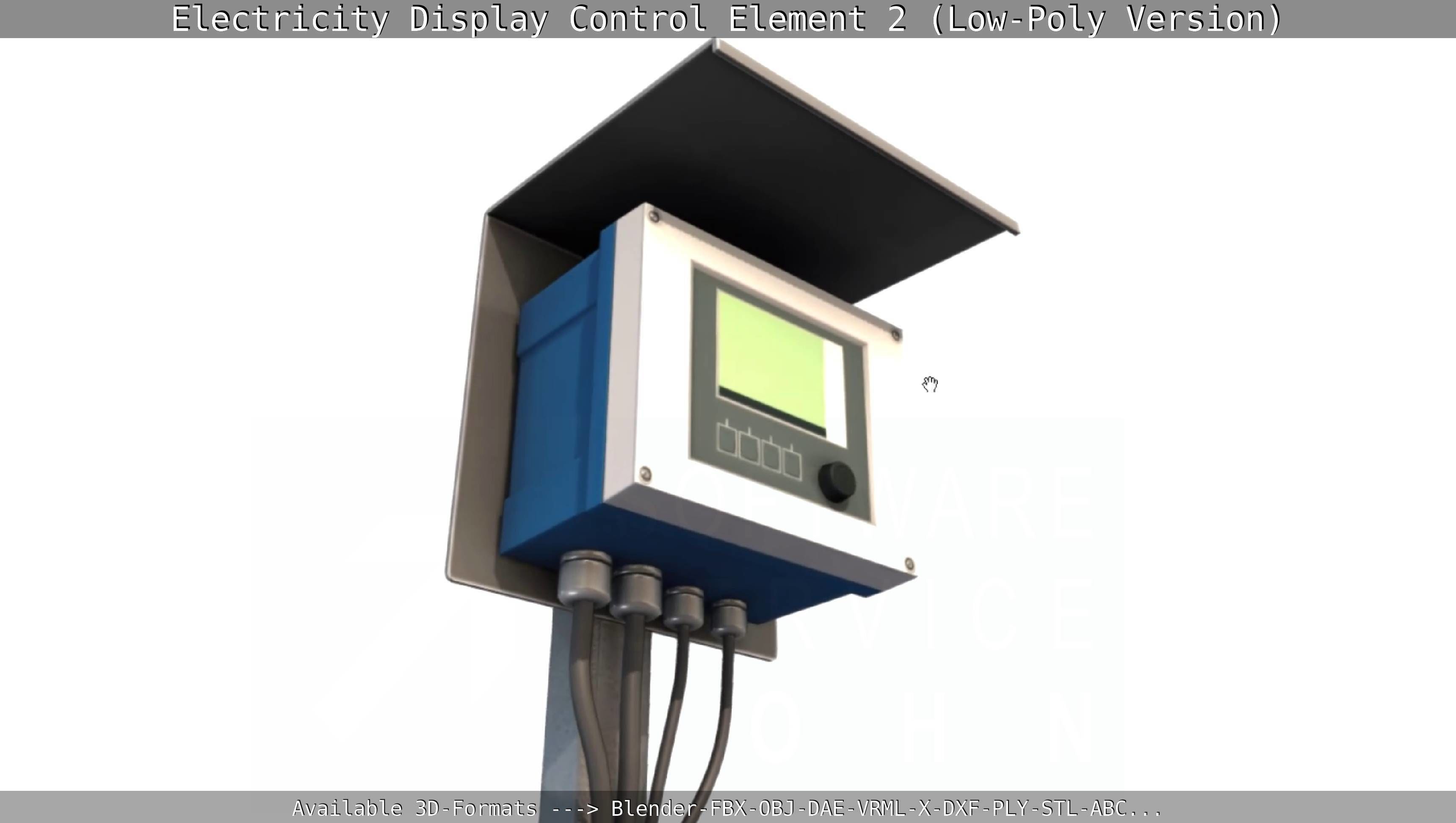 Electricity Display Control Element 2 Low-Poly Version  Low-poly 3D model_131