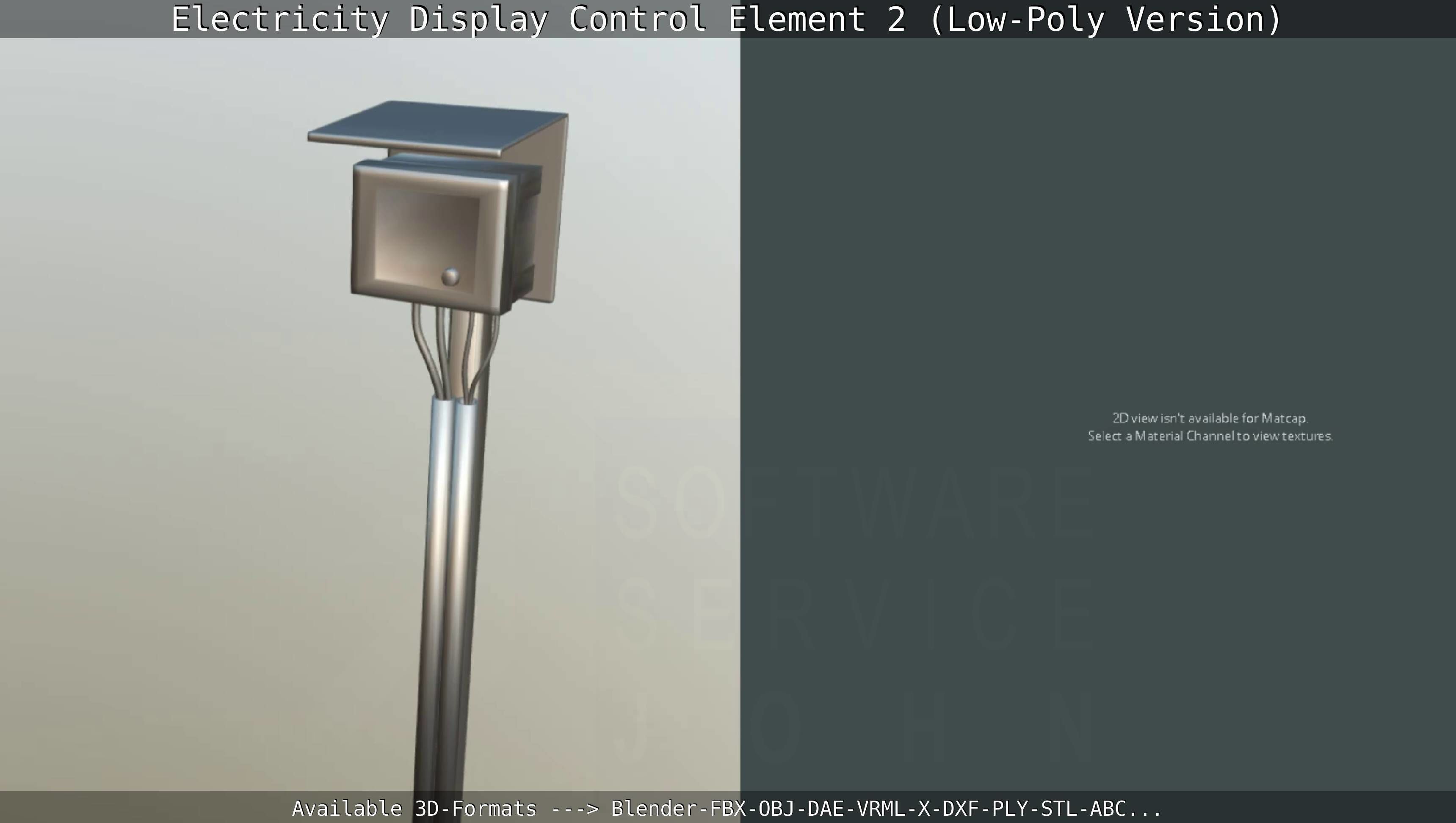Electricity Display Control Element 2 Low-Poly Version  Low-poly 3D model_107