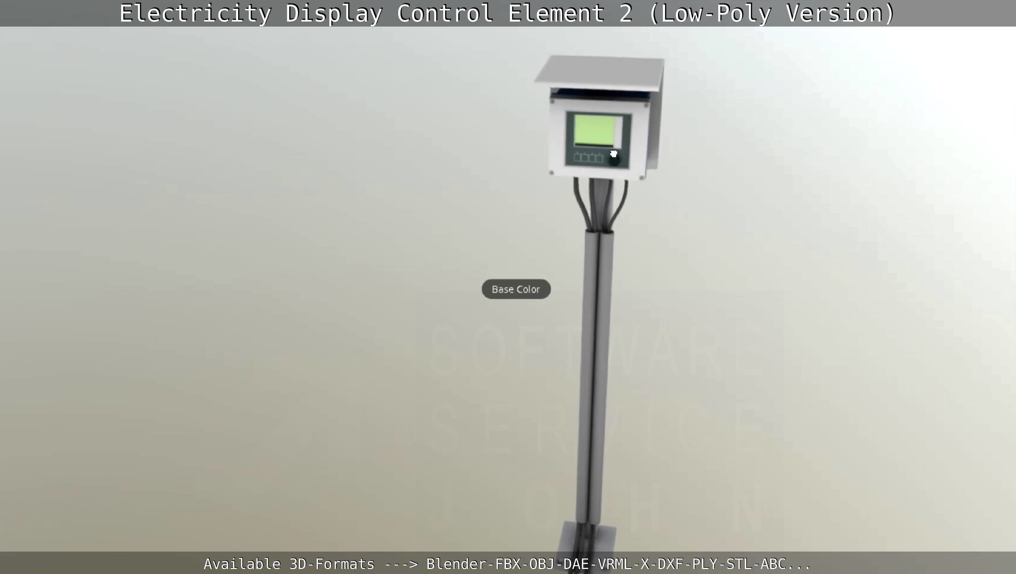 Electricity Display Control Element 2 Low-Poly Version  Low-poly 3D model_59