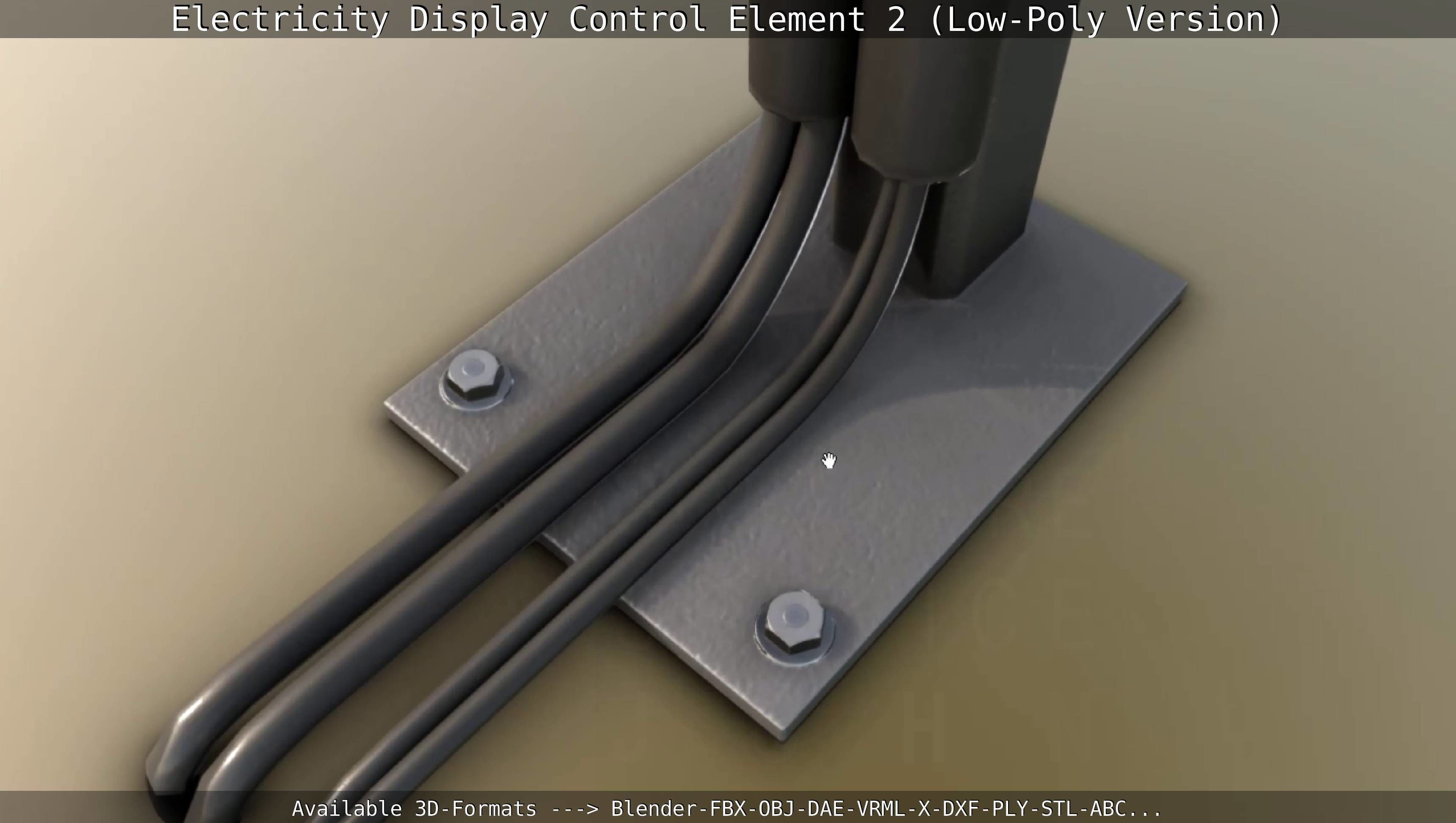 Electricity Display Control Element 2 Low-Poly Version  Low-poly 3D model_28