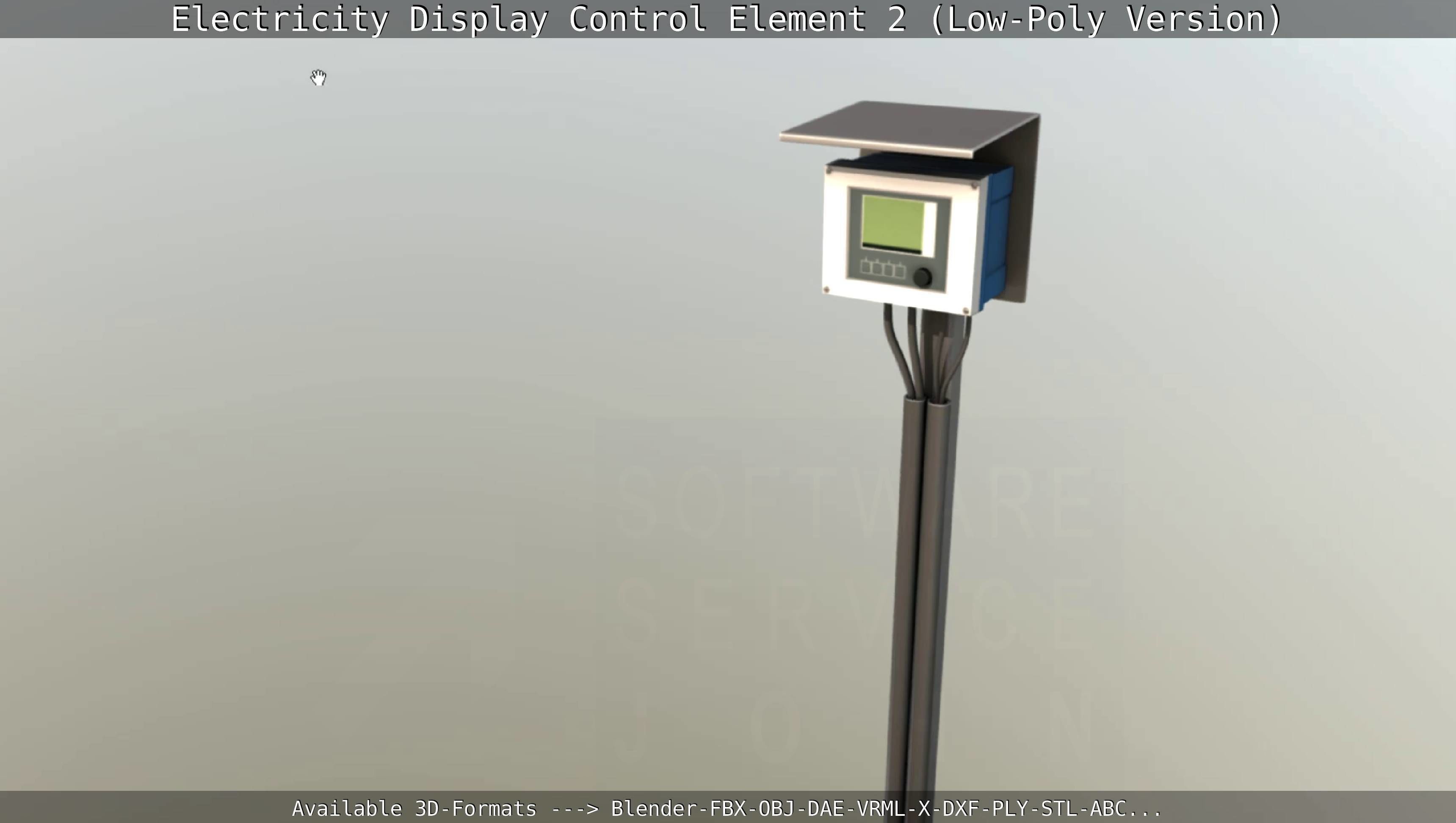 Electricity Display Control Element 2 Low-Poly Version  Low-poly 3D model_121