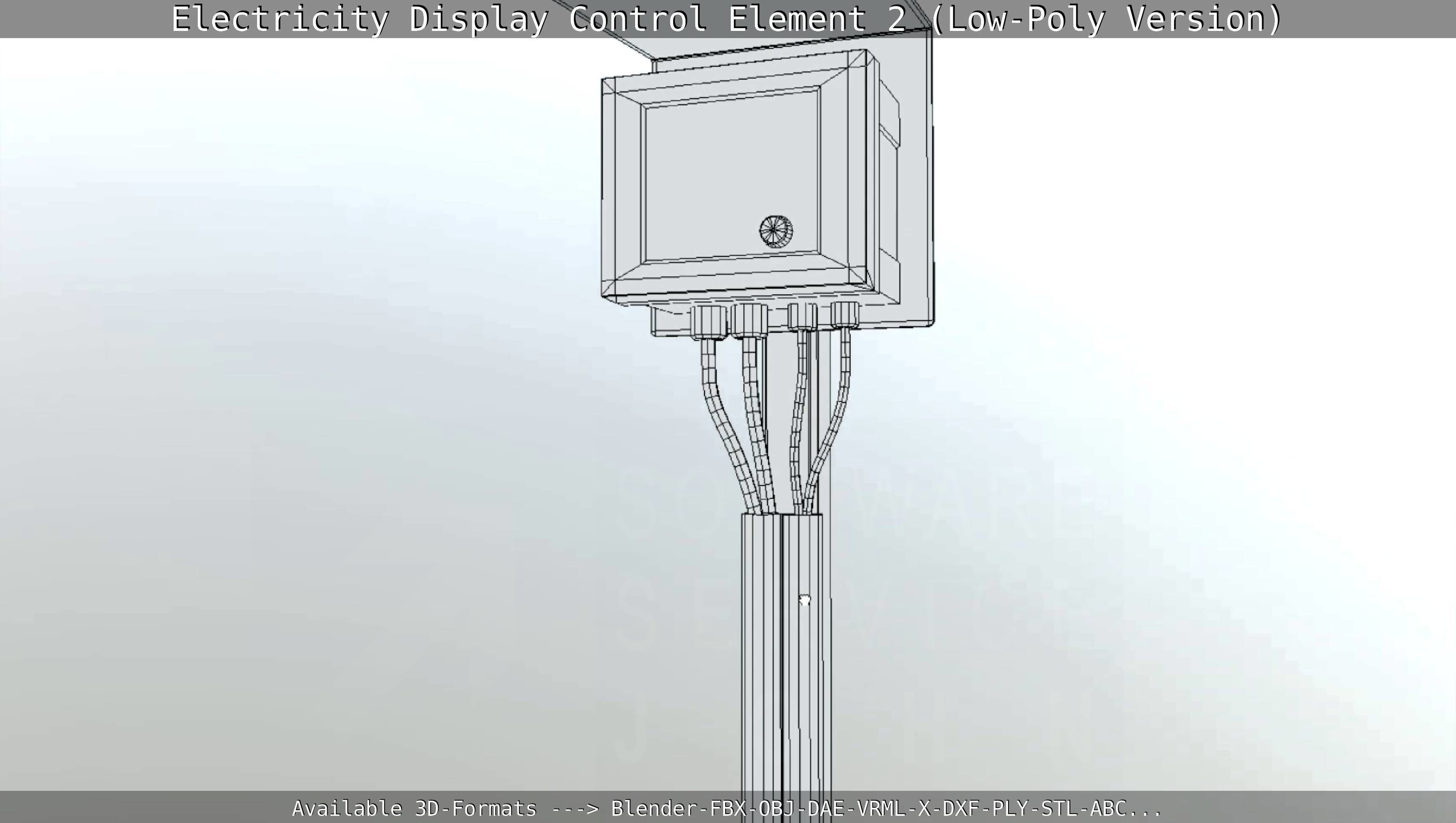 Electricity Display Control Element 2 Low-Poly Version  Low-poly 3D model_43