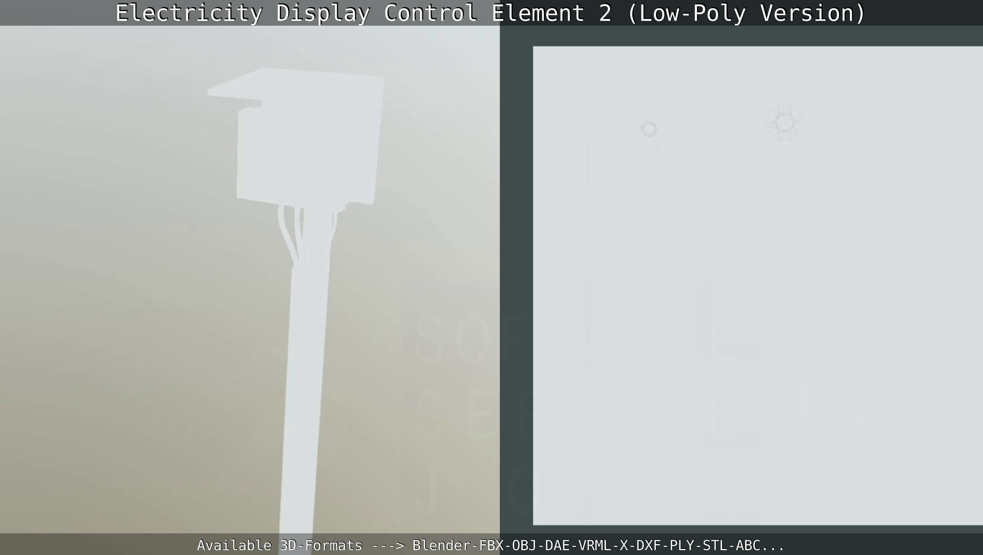 Electricity Display Control Element 2 Low-Poly Version  Low-poly 3D model_109