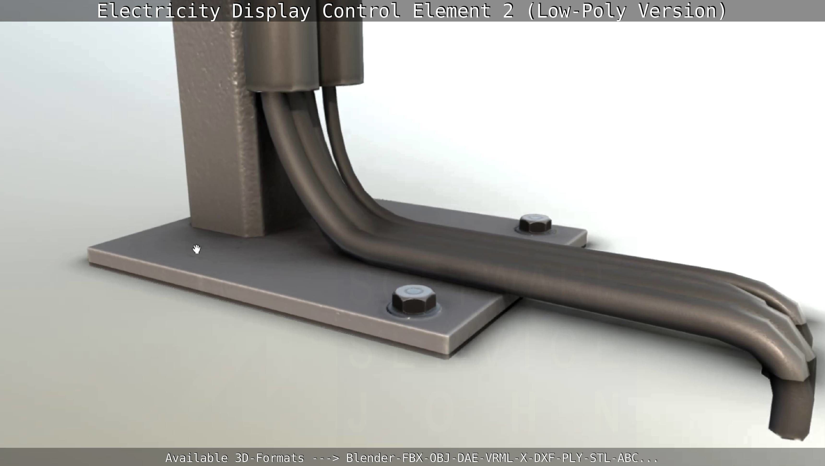 Electricity Display Control Element 2 Low-Poly Version  Low-poly 3D model_31