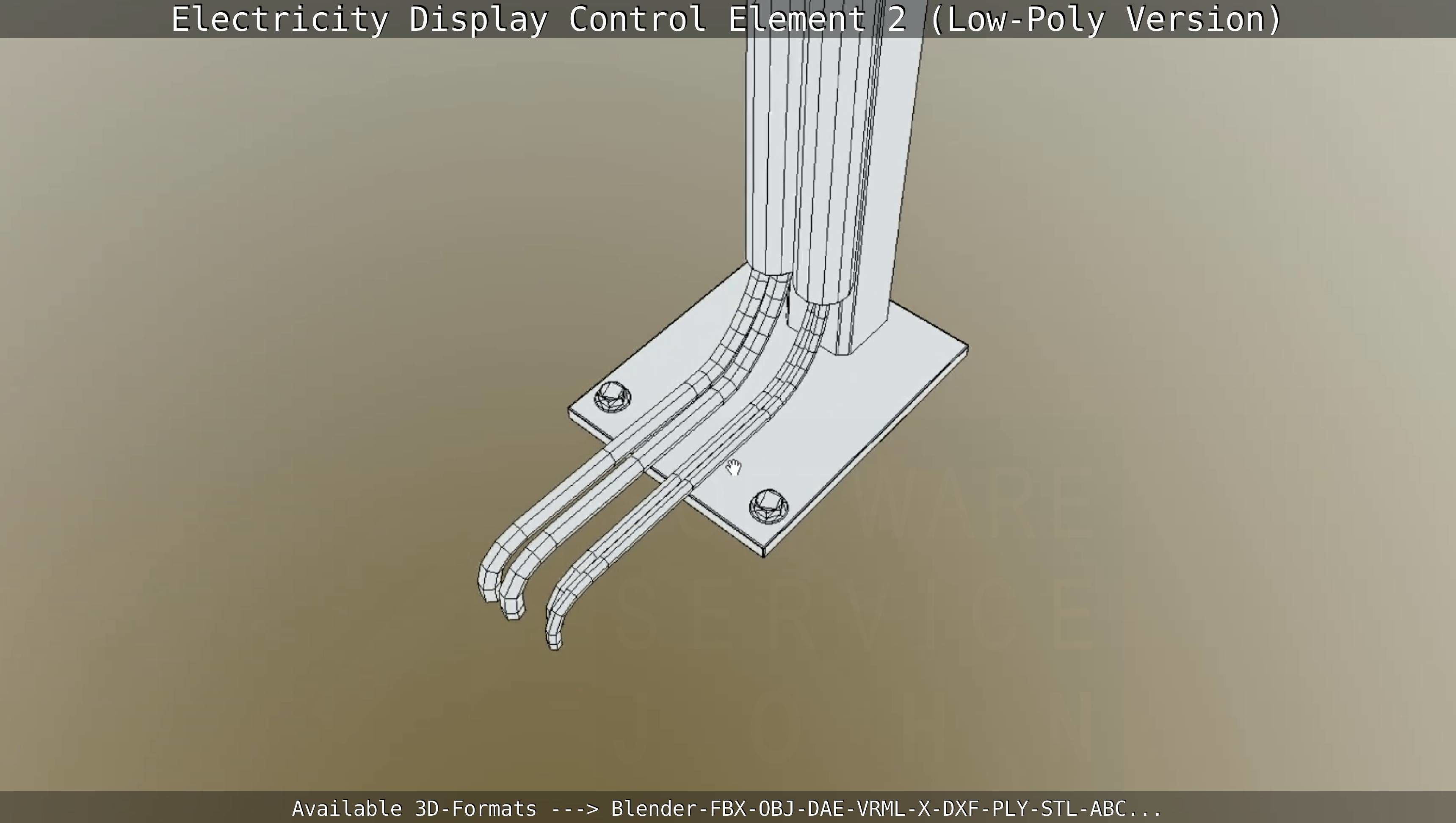 Electricity Display Control Element 2 Low-Poly Version  Low-poly 3D model_124