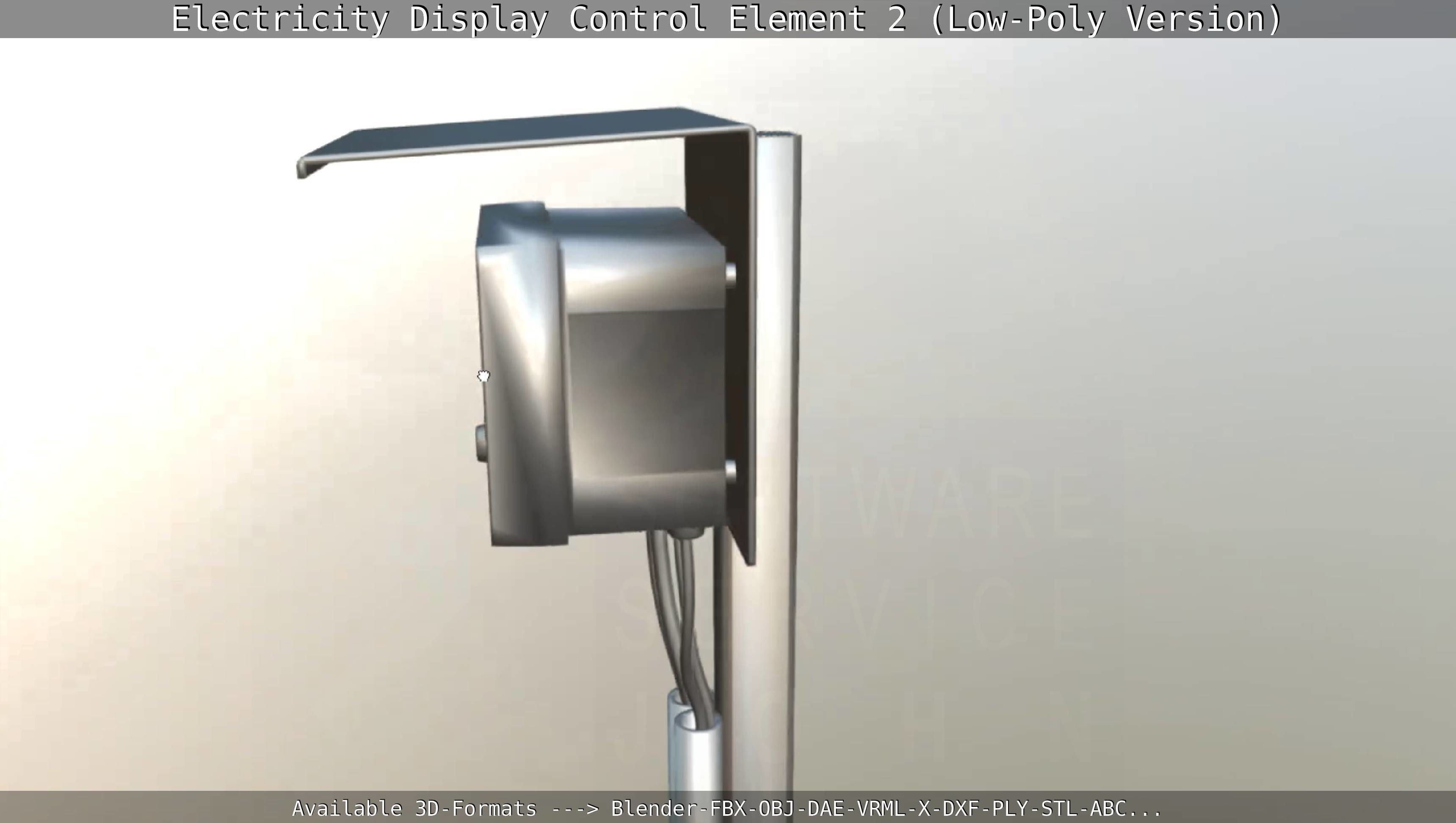Electricity Display Control Element 2 Low-Poly Version  Low-poly 3D model_75