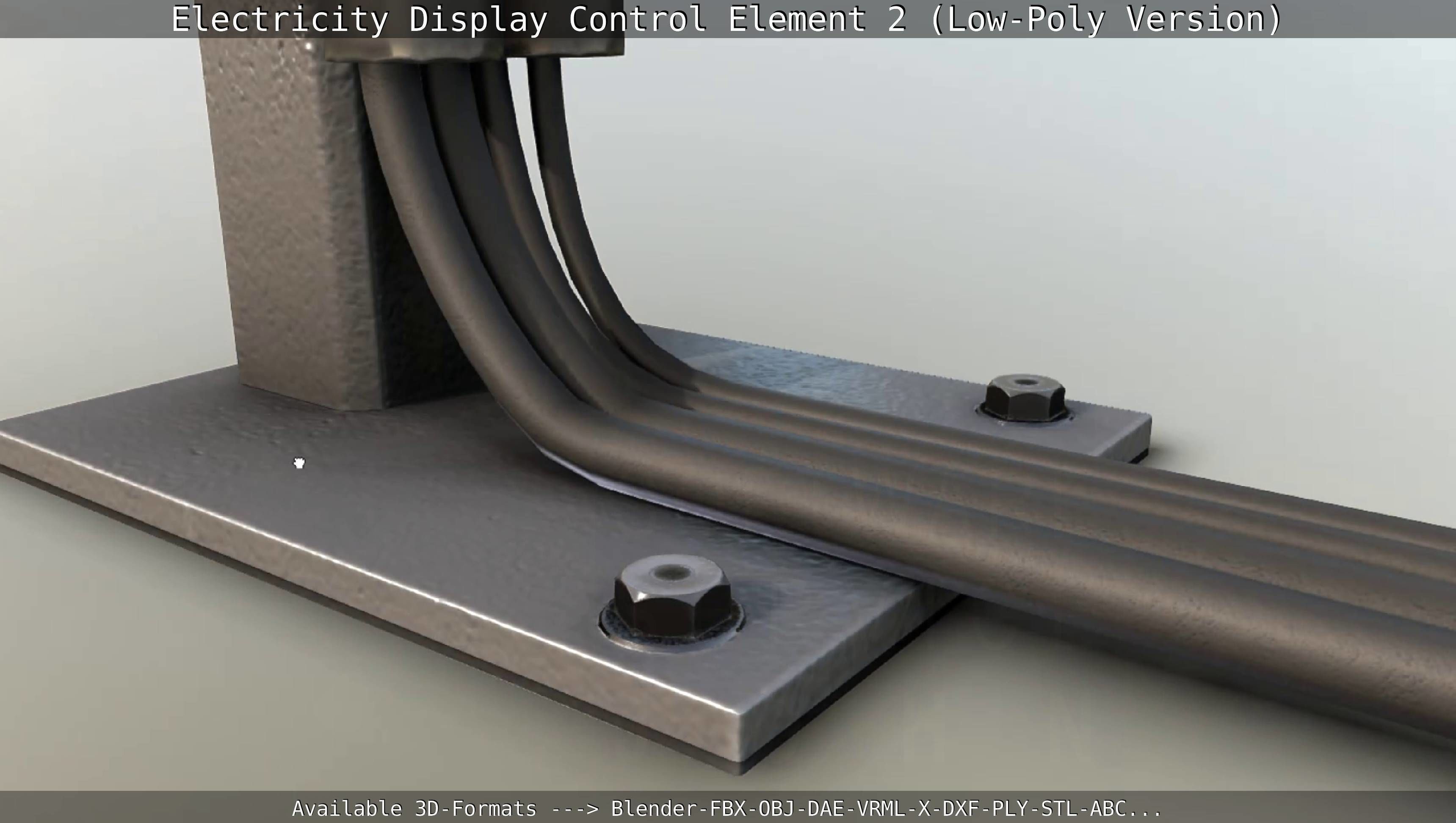 Electricity Display Control Element 2 Low-Poly Version  Low-poly 3D model_33
