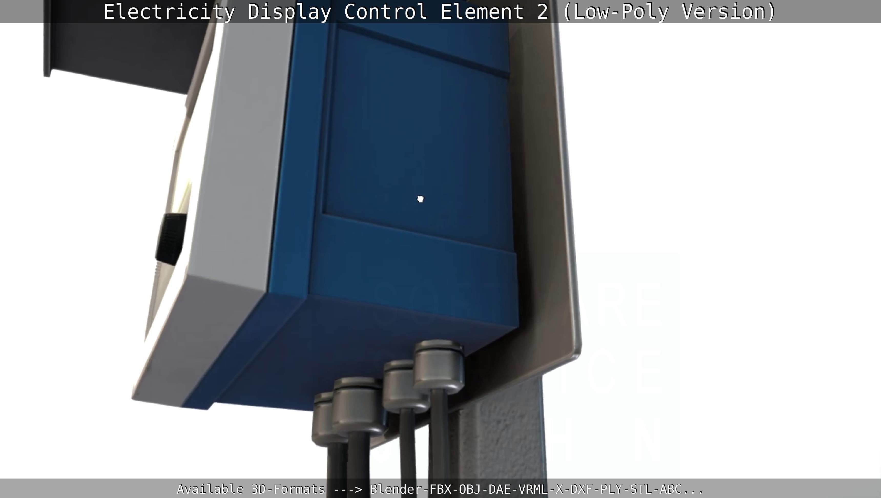 Electricity Display Control Element 2 Low-Poly Version  Low-poly 3D model_12