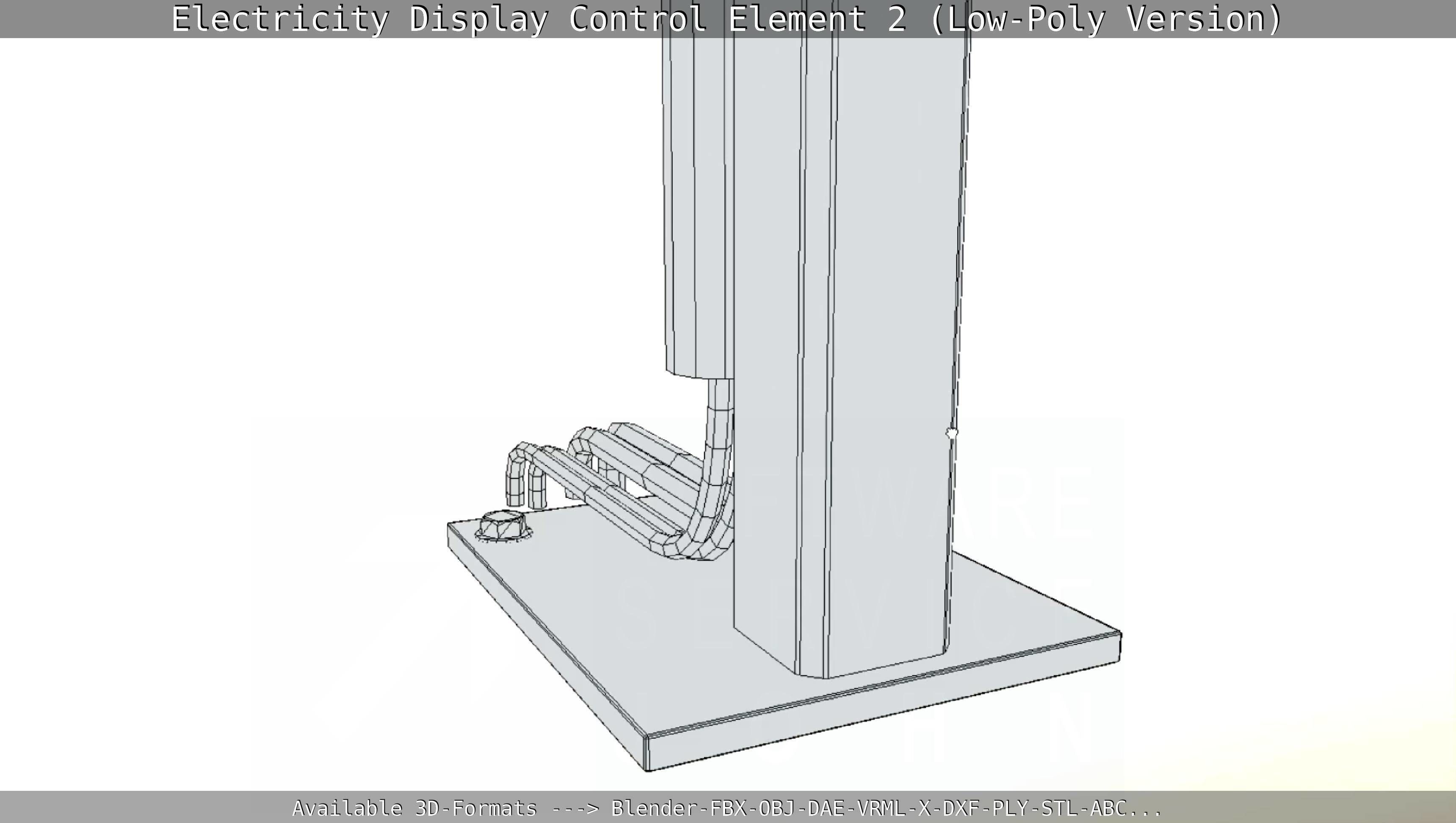 Electricity Display Control Element 2 Low-Poly Version  Low-poly 3D model_128