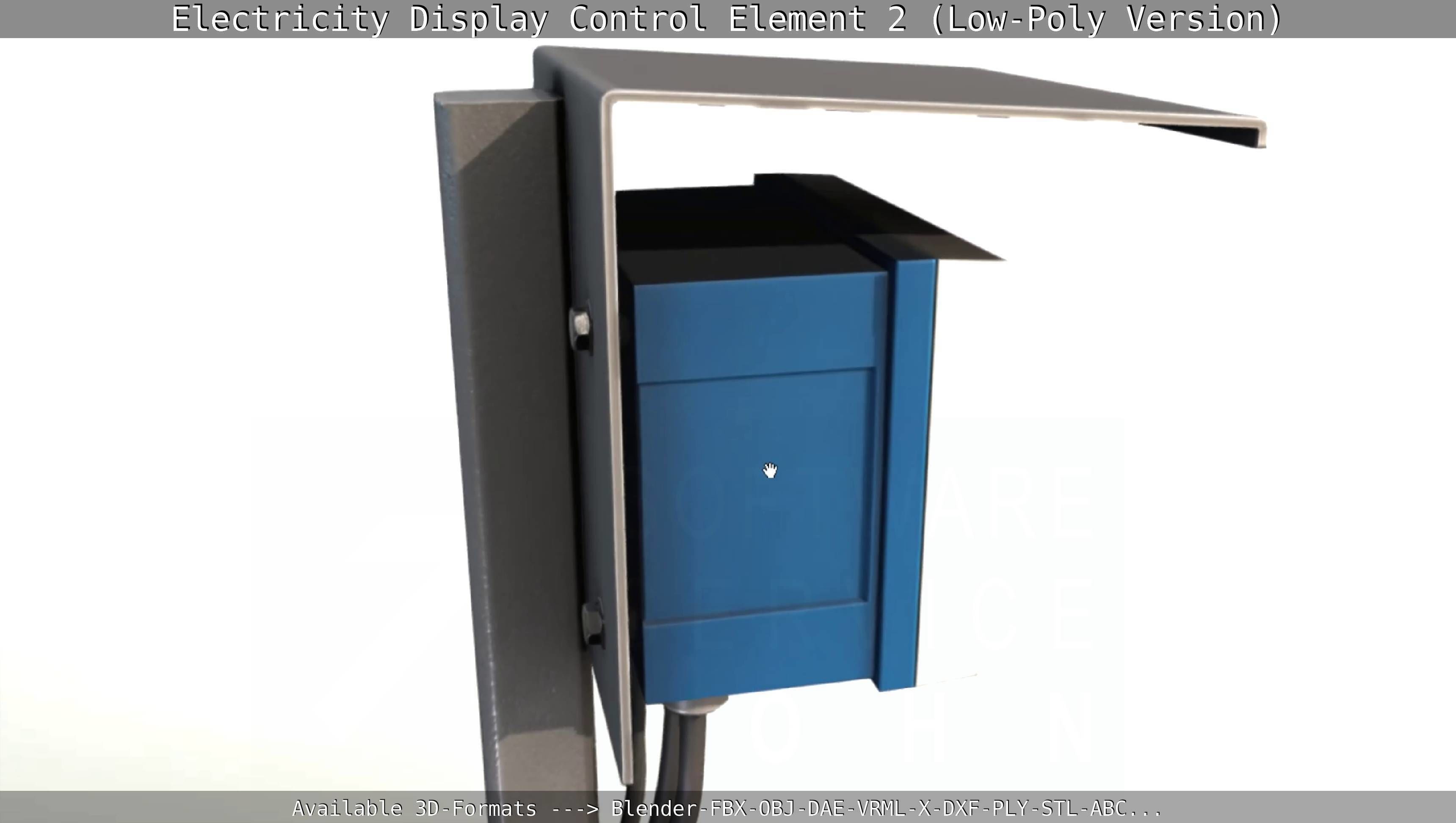 Electricity Display Control Element 2 Low-Poly Version  Low-poly 3D model_20