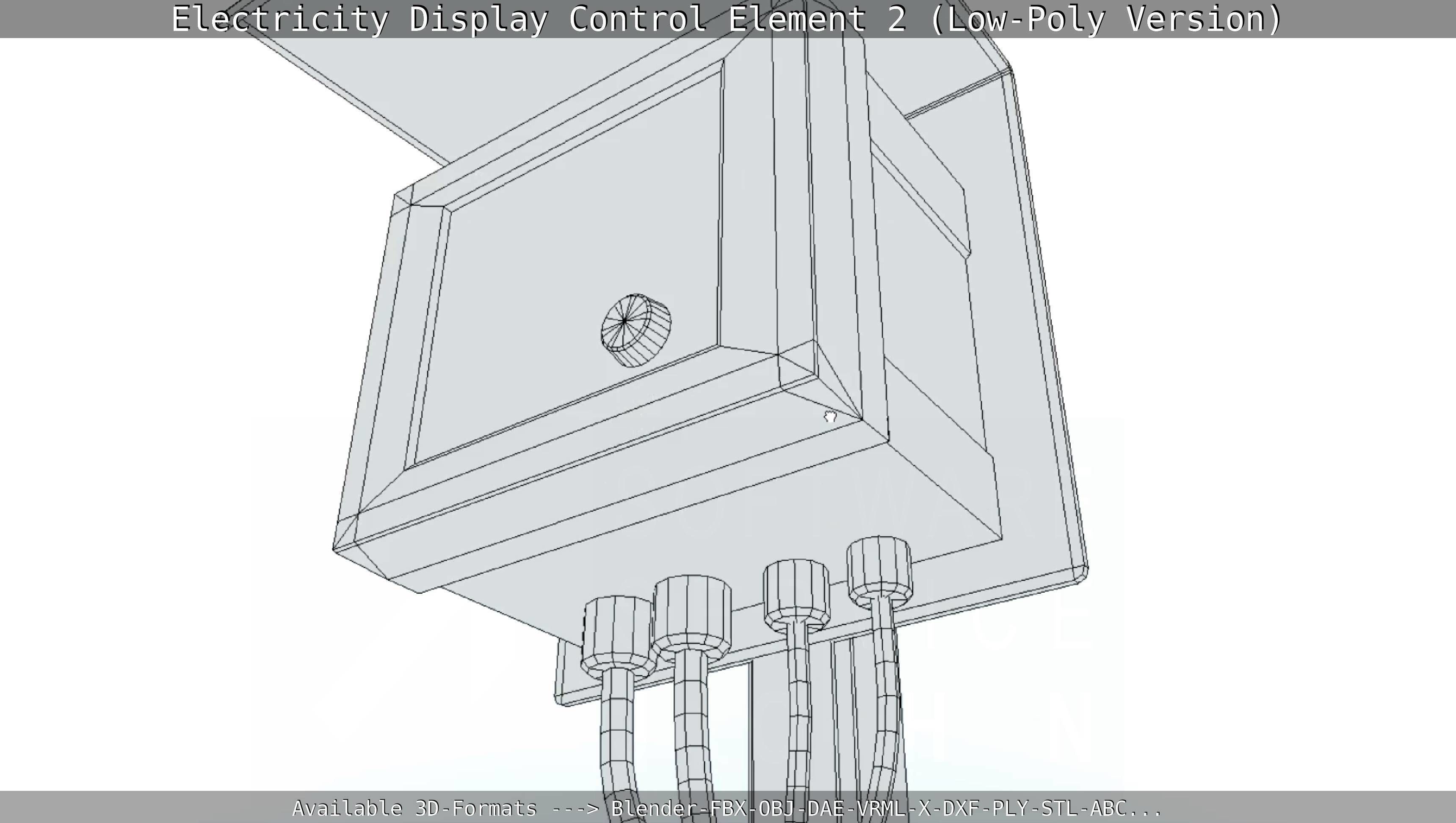 Electricity Display Control Element 2 Low-Poly Version  Low-poly 3D model_112