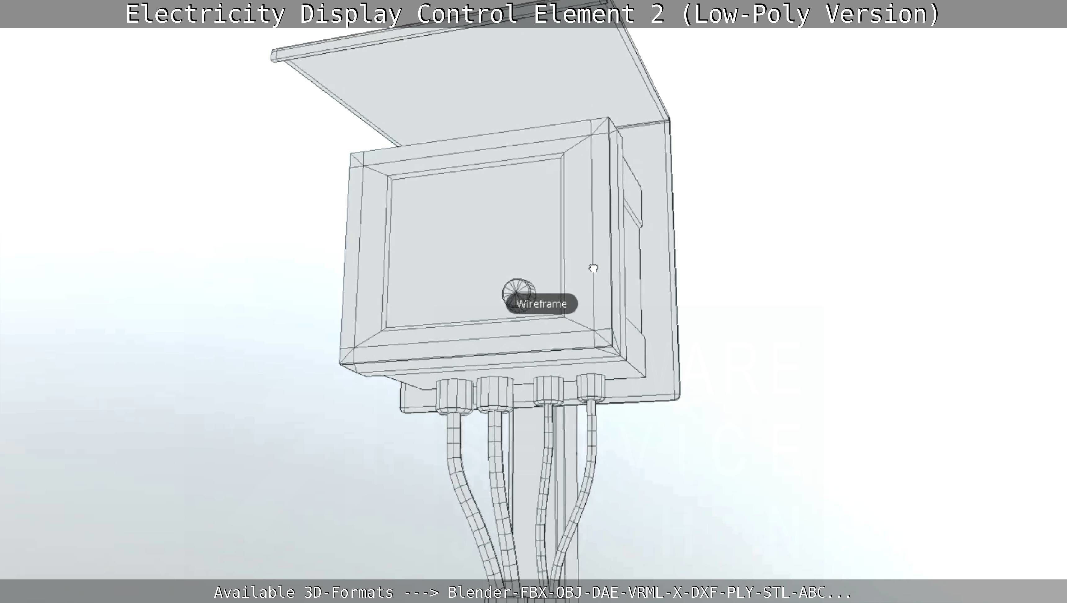 Electricity Display Control Element 2 Low-Poly Version  Low-poly 3D model_96