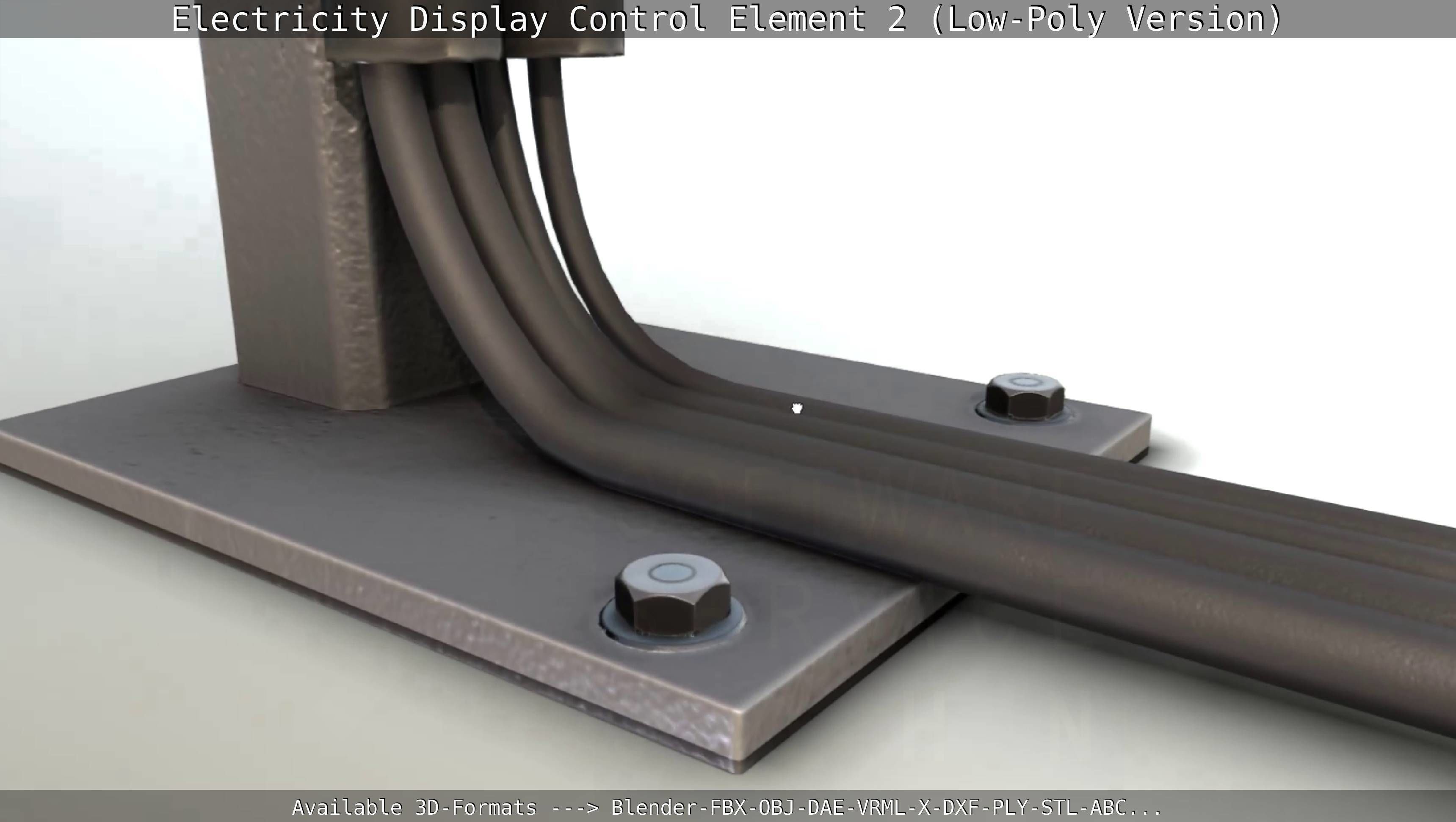 Electricity Display Control Element 2 Low-Poly Version  Low-poly 3D model_30