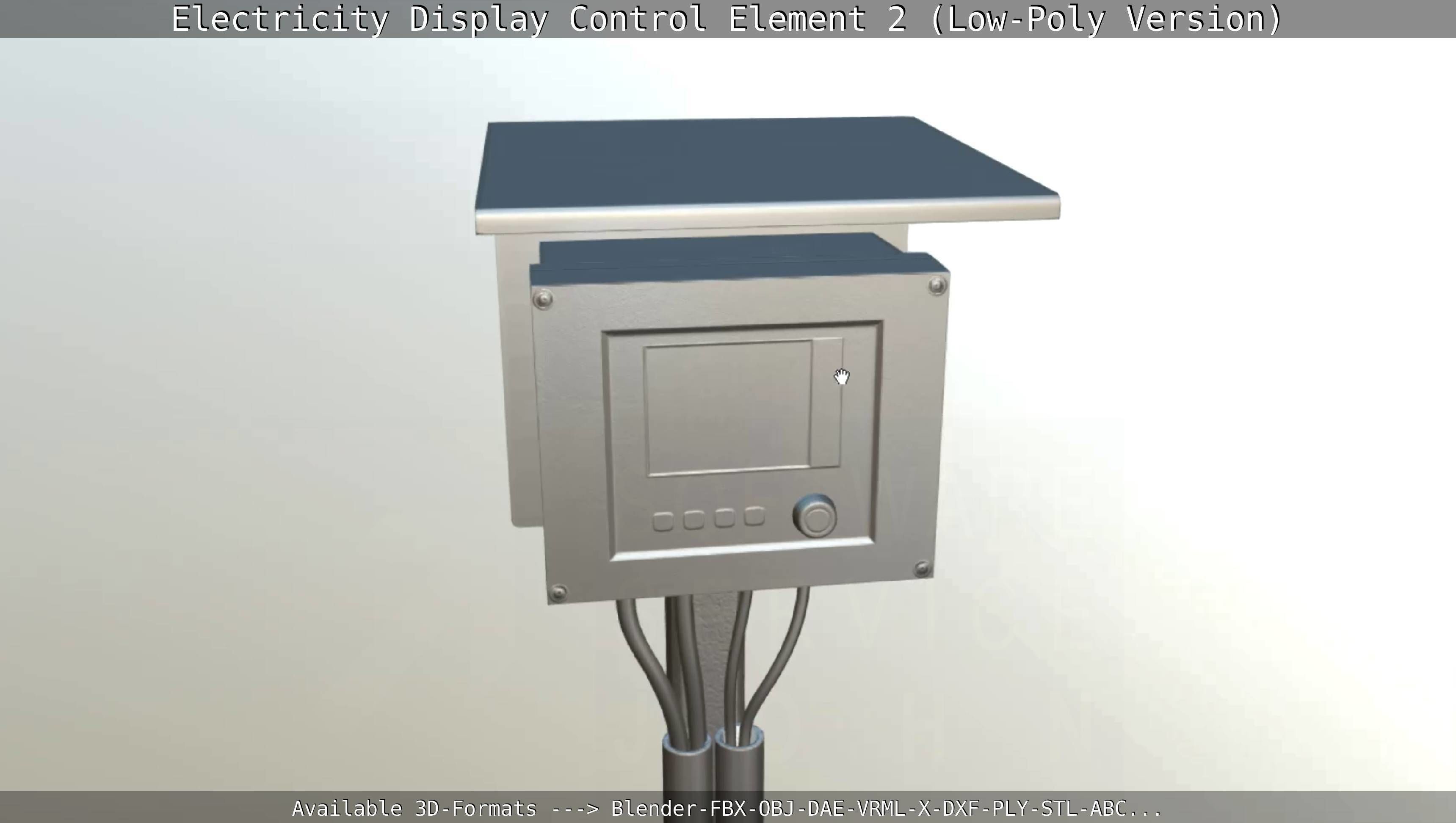 Electricity Display Control Element 2 Low-Poly Version  Low-poly 3D model_93
