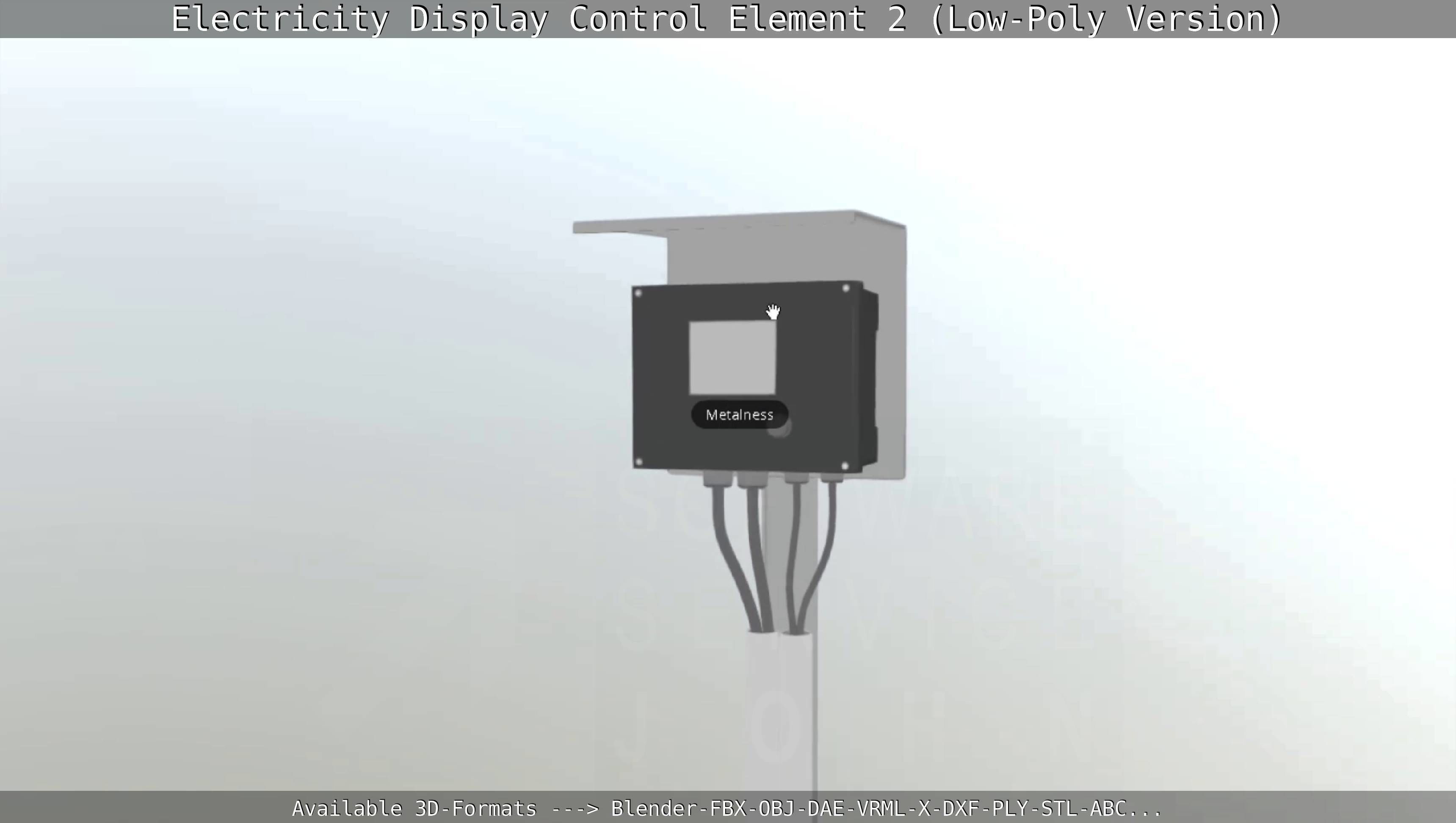 Electricity Display Control Element 2 Low-Poly Version  Low-poly 3D model_63