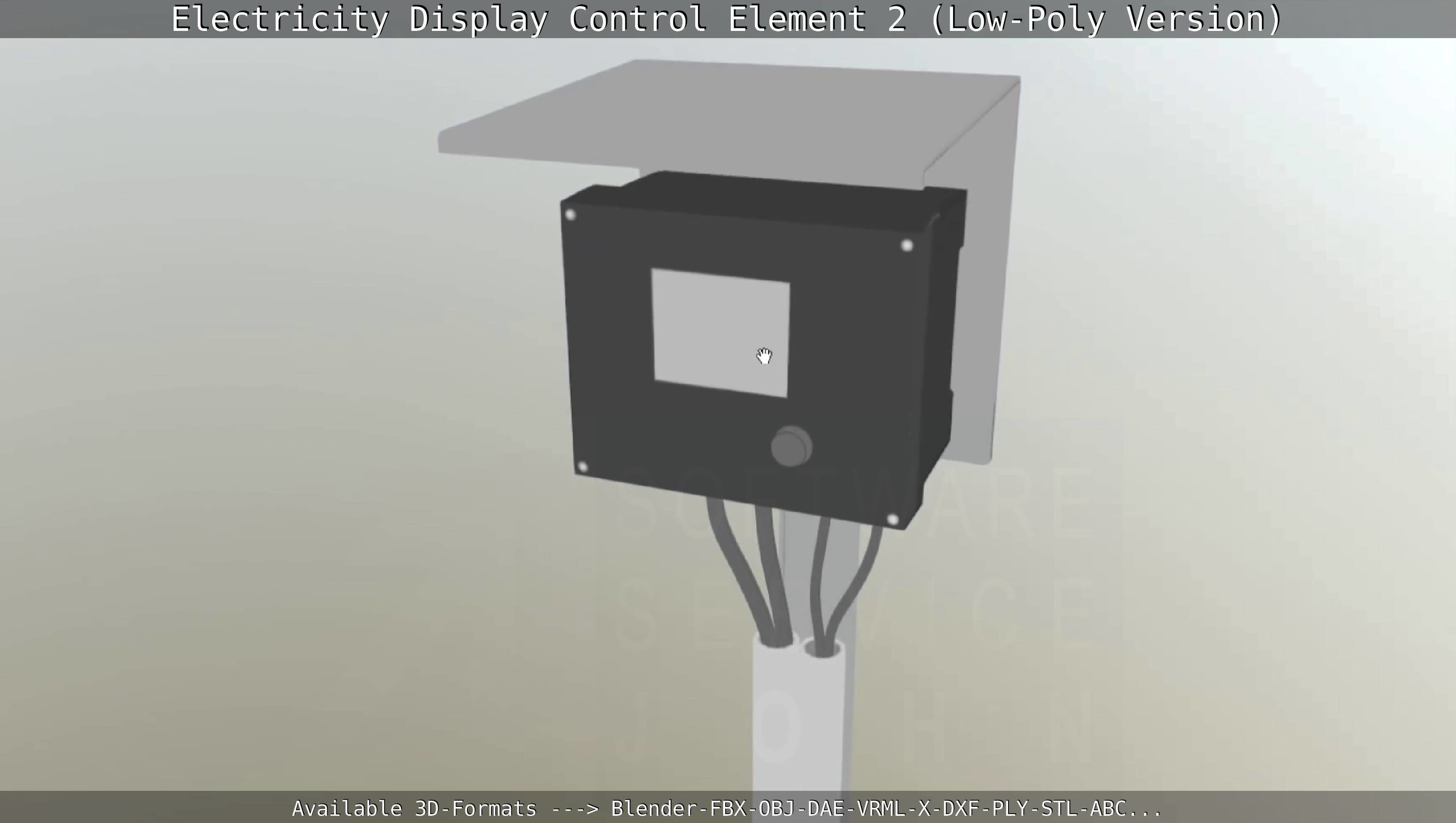 Electricity Display Control Element 2 Low-Poly Version  Low-poly 3D model_66