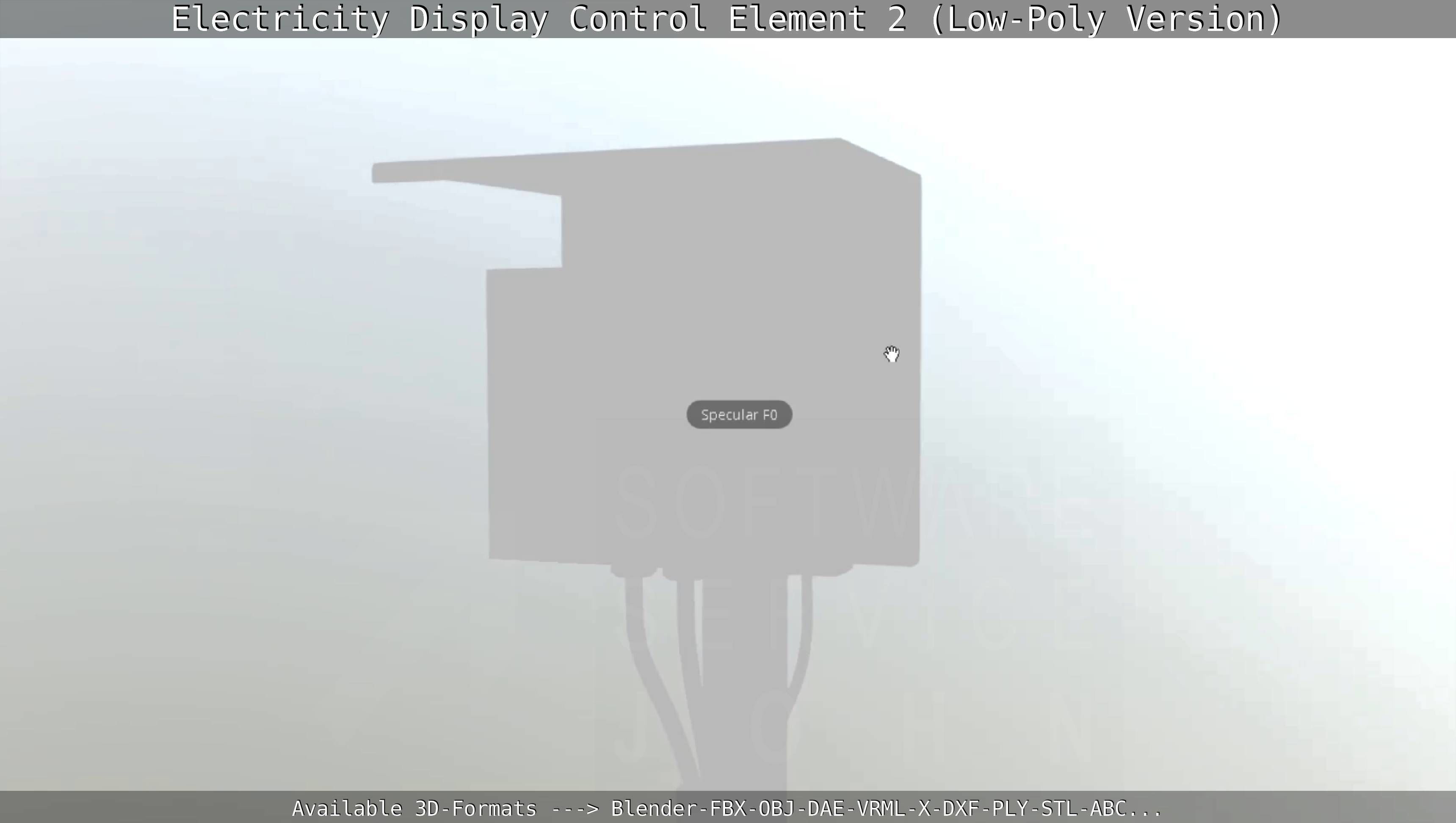 Electricity Display Control Element 2 Low-Poly Version  Low-poly 3D model_76