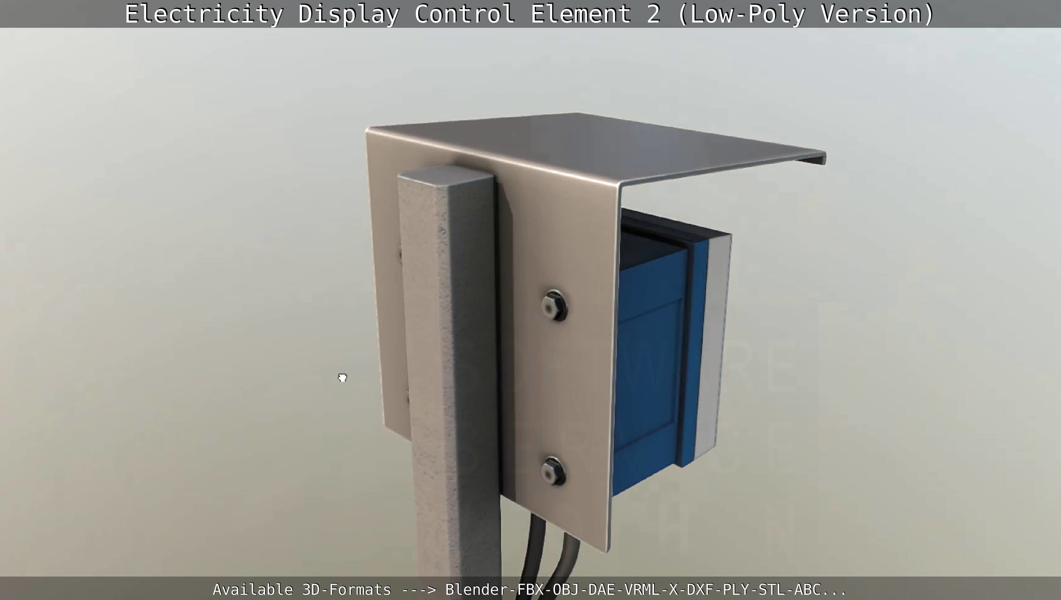 Electricity Display Control Element 2 Low-Poly Version  Low-poly 3D model_19