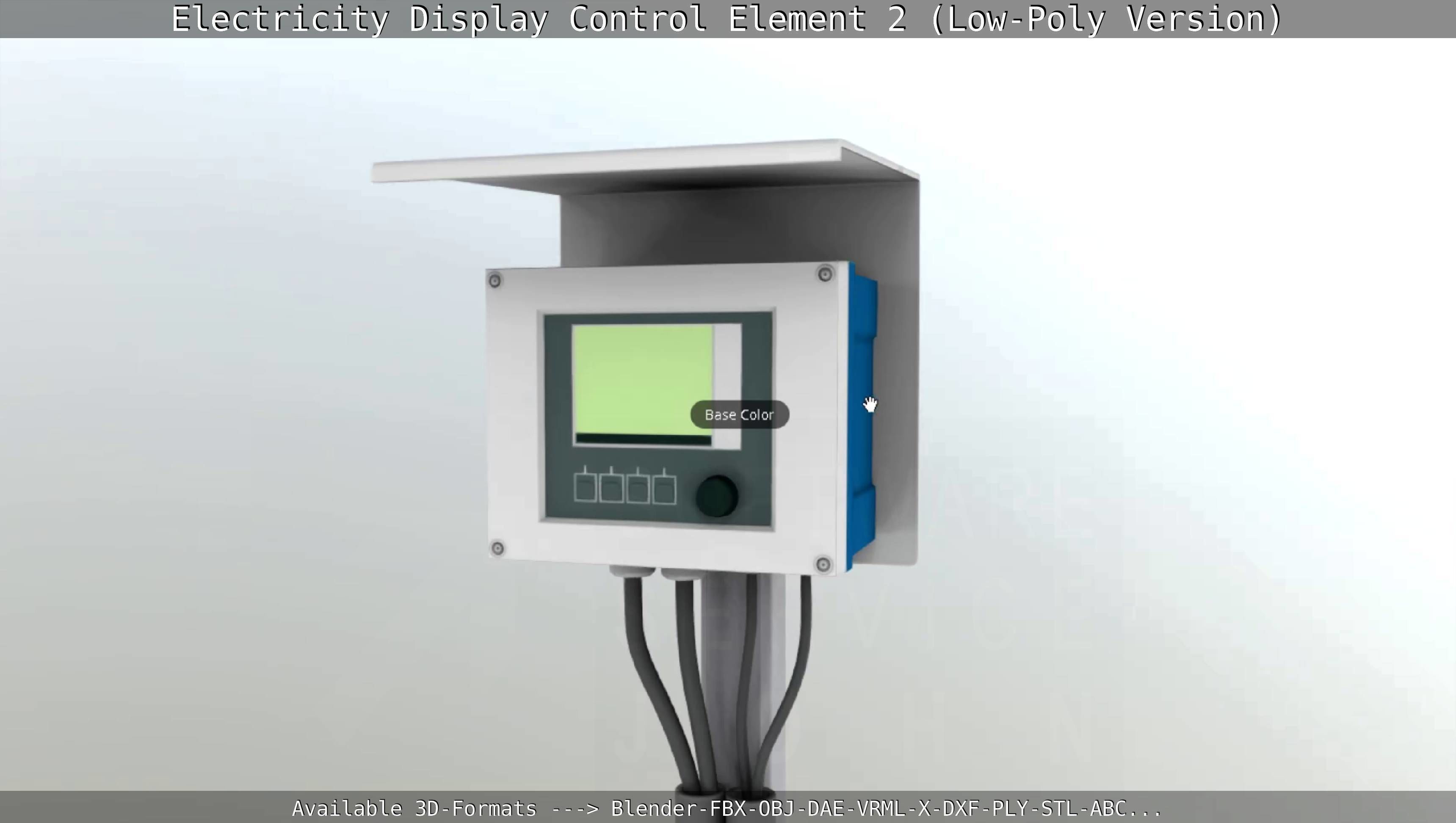 Electricity Display Control Element 2 Low-Poly Version  Low-poly 3D model_70