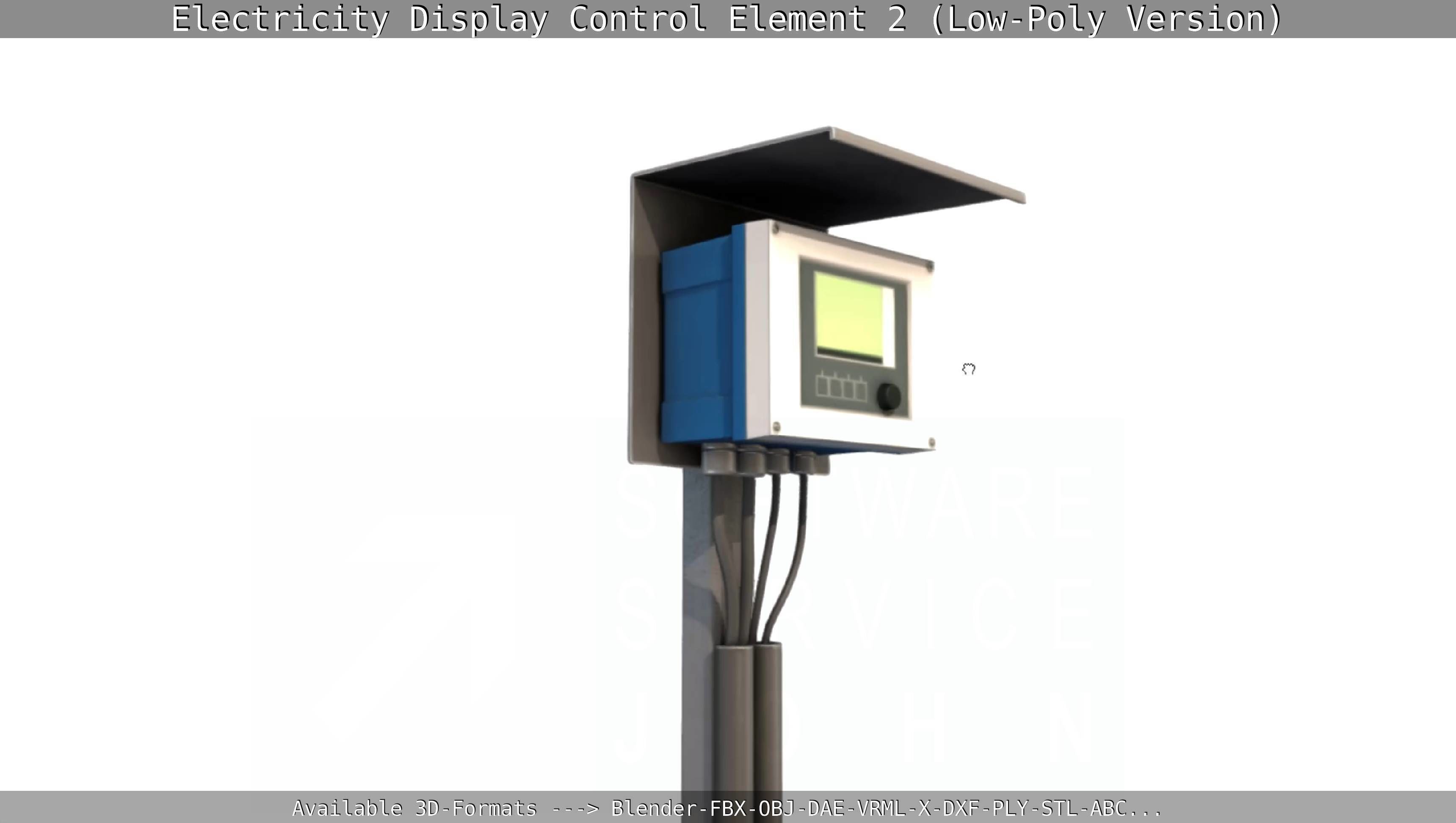 Electricity Display Control Element 2 Low-Poly Version  Low-poly 3D model_130