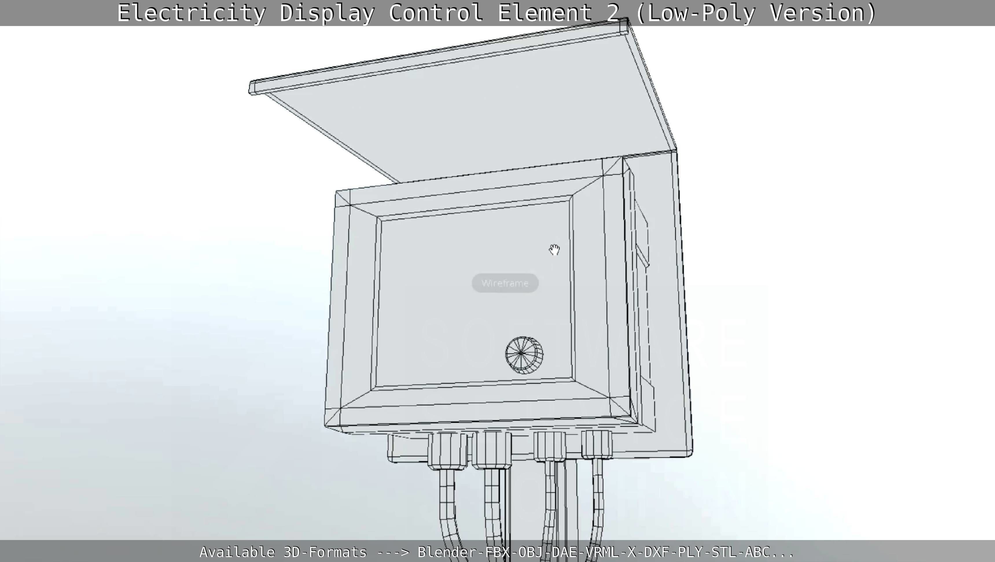 Electricity Display Control Element 2 Low-Poly Version  Low-poly 3D model_104