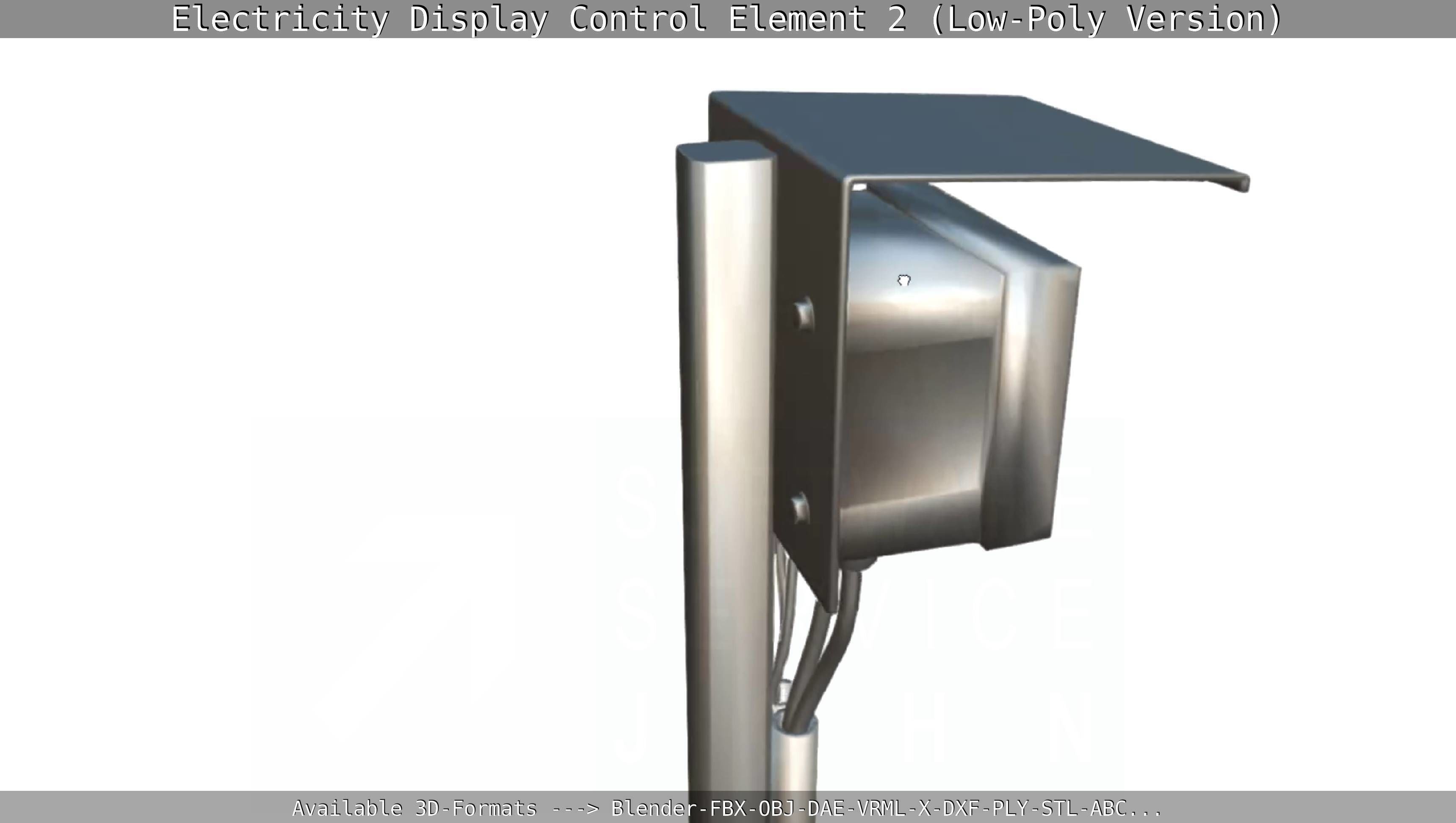 Electricity Display Control Element 2 Low-Poly Version  Low-poly 3D model_81