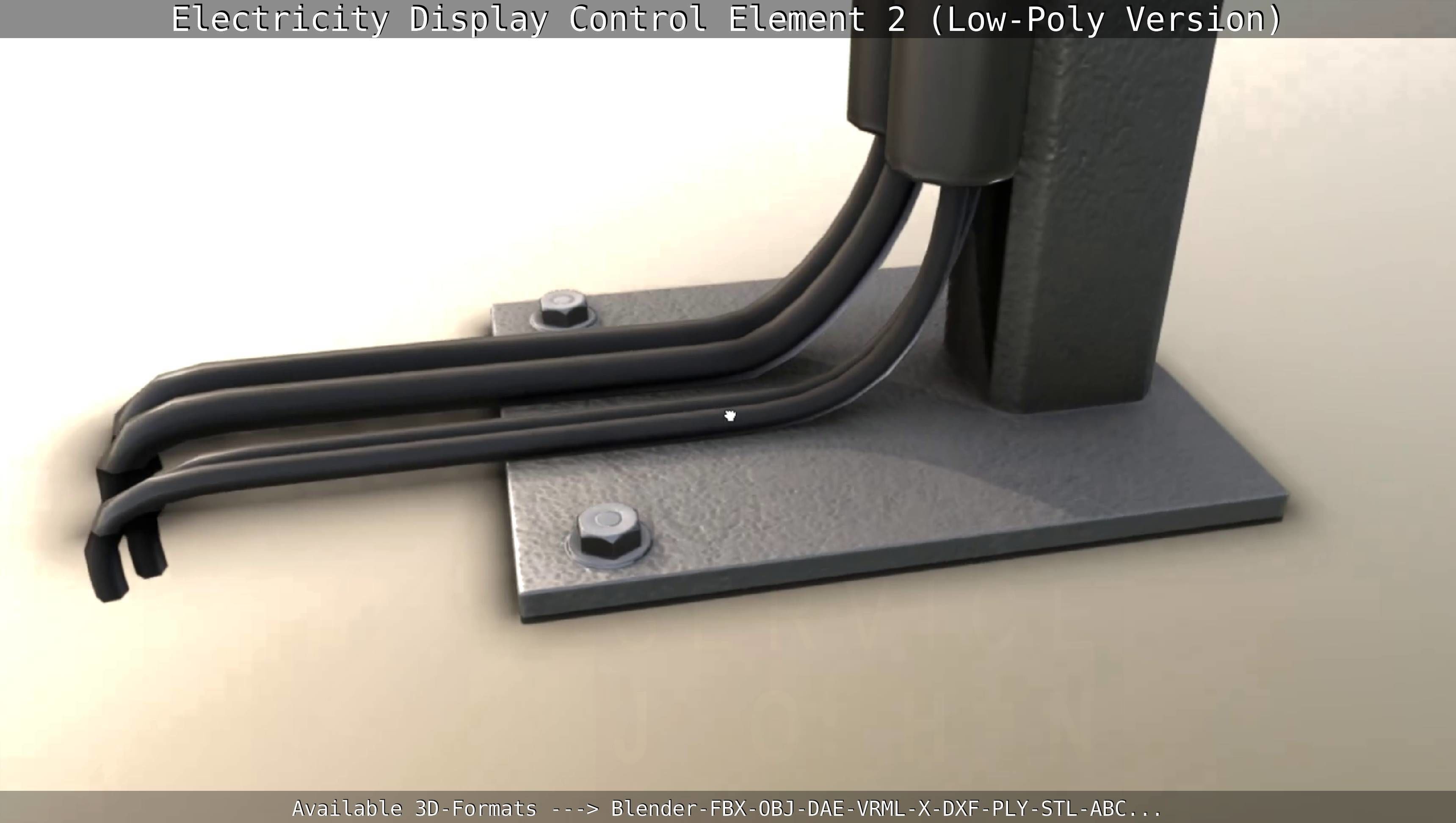 Electricity Display Control Element 2 Low-Poly Version  Low-poly 3D model_29