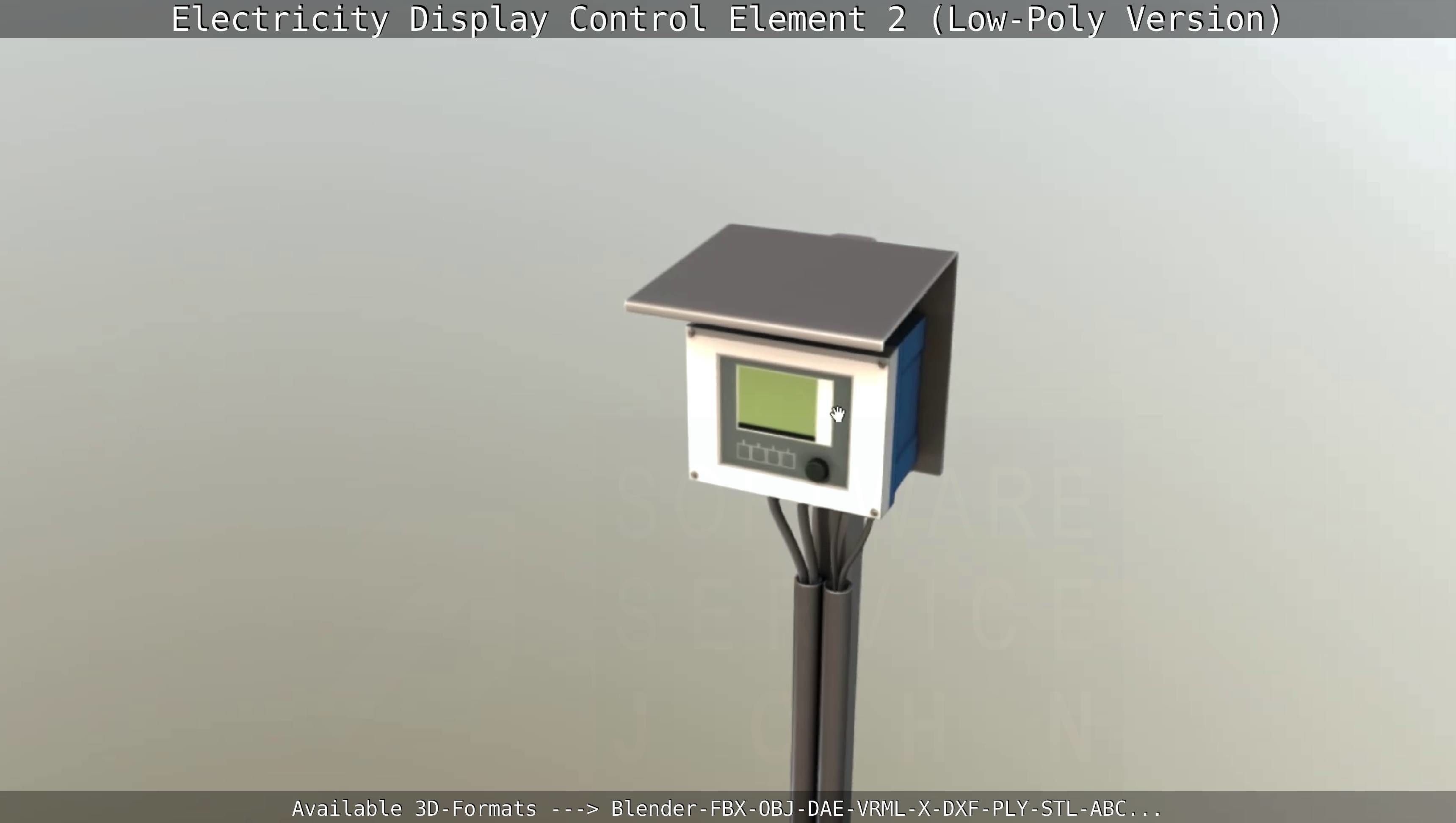 Electricity Display Control Element 2 Low-Poly Version  Low-poly 3D model_18