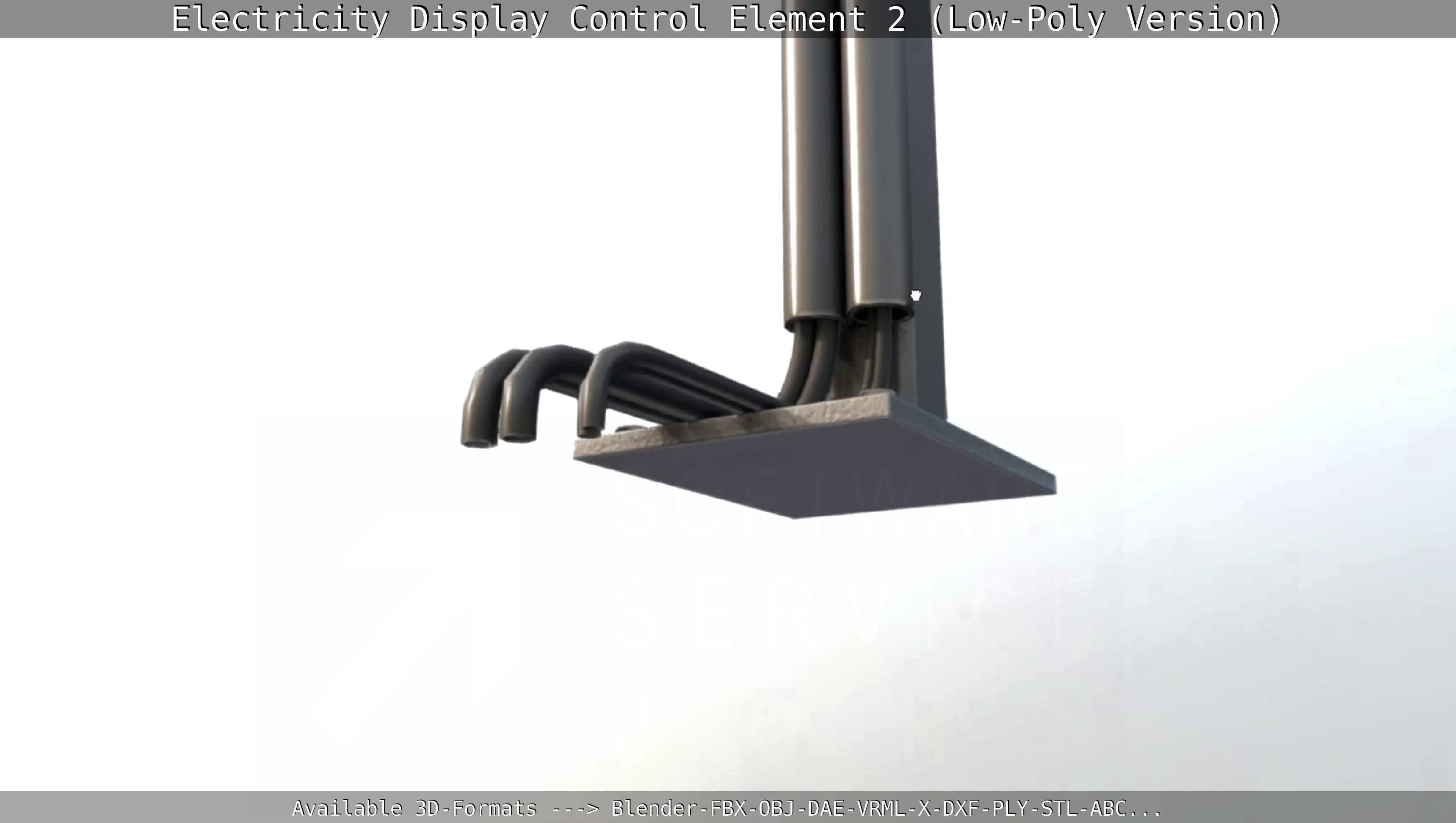 Electricity Display Control Element 2 Low-Poly Version  Low-poly 3D model_23