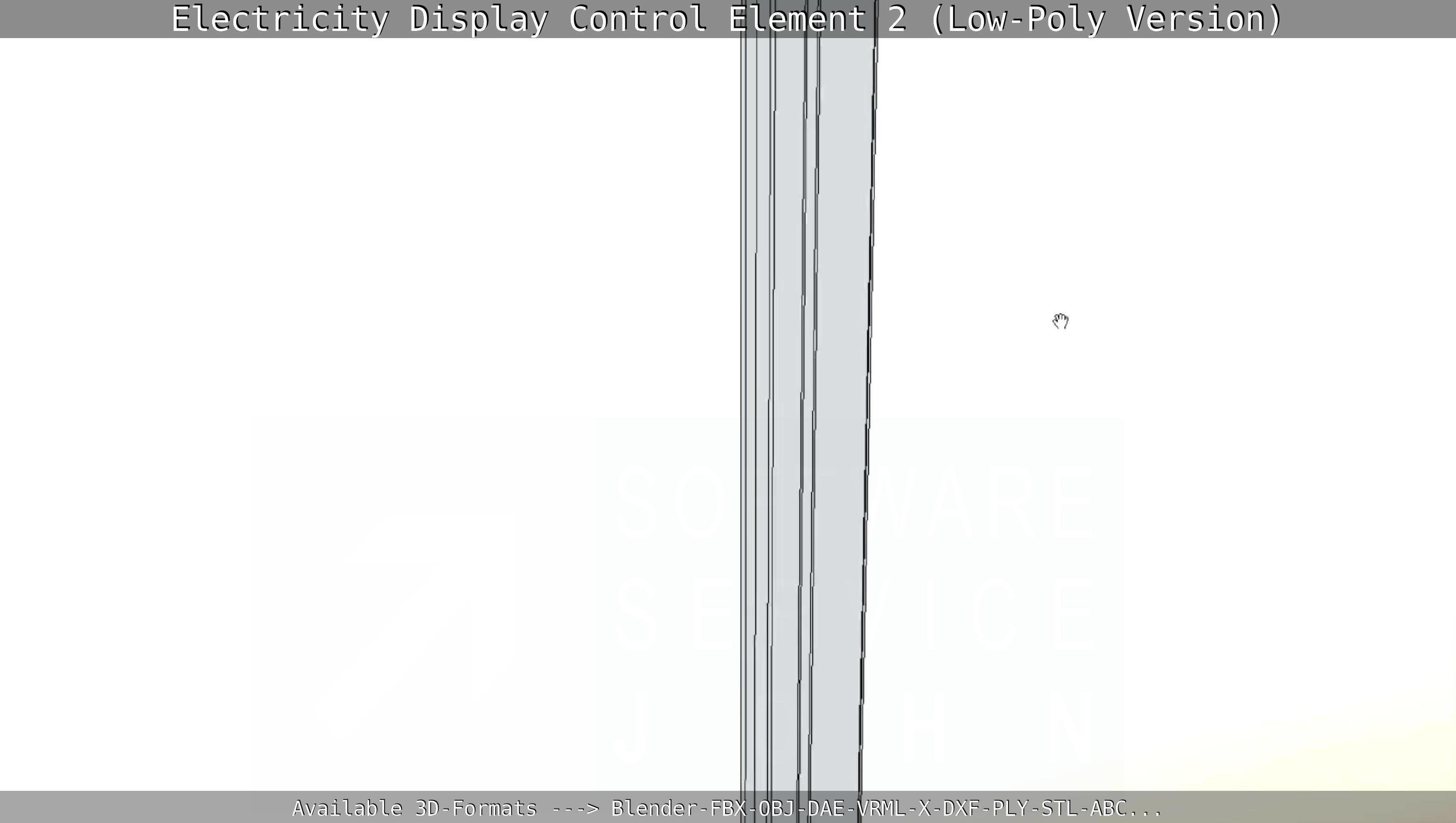 Electricity Display Control Element 2 Low-Poly Version  Low-poly 3D model_51